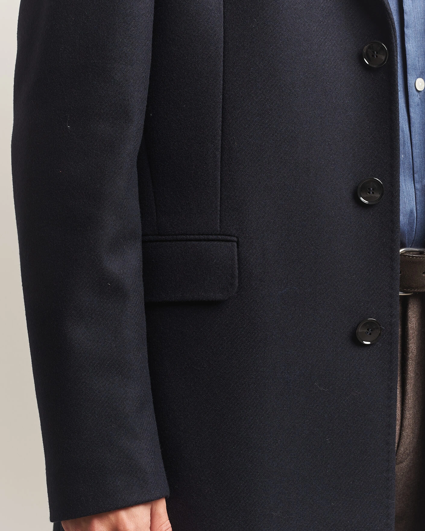 Herr | Jackor | Morris | Ben Wool Coat Navy