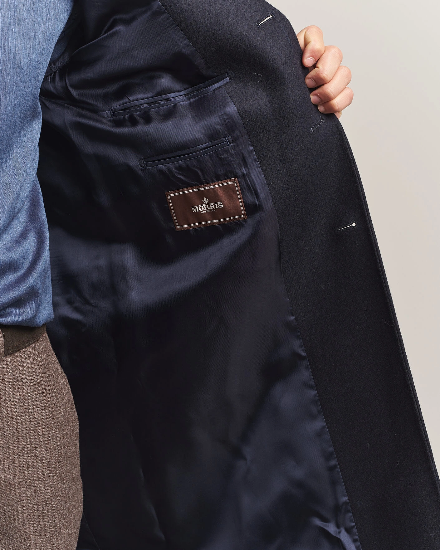 Herr | Jackor | Morris | Ben Wool Coat Navy
