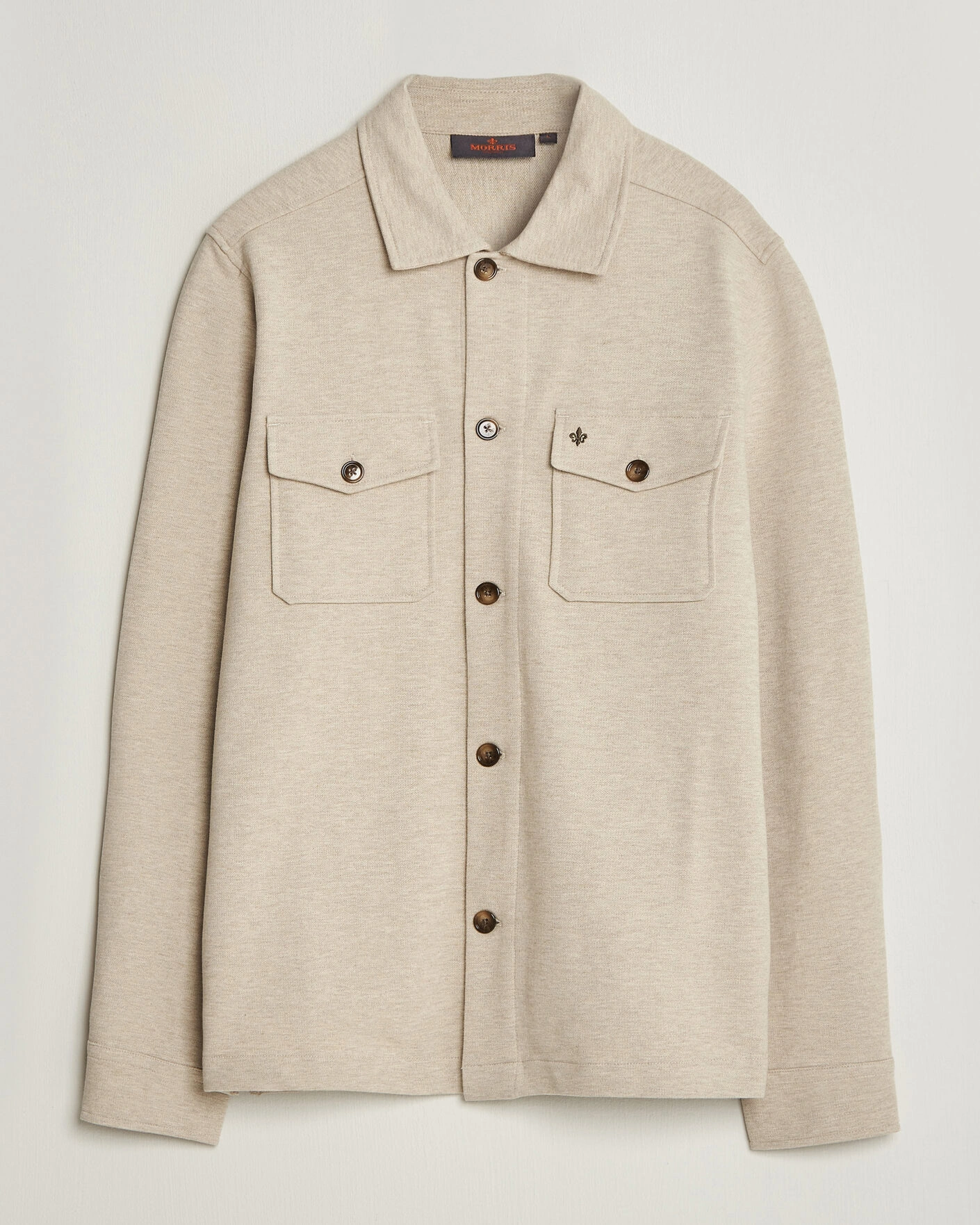 Herr | Skjortor | Morris | Andrew Jersey Overshirt Khaki