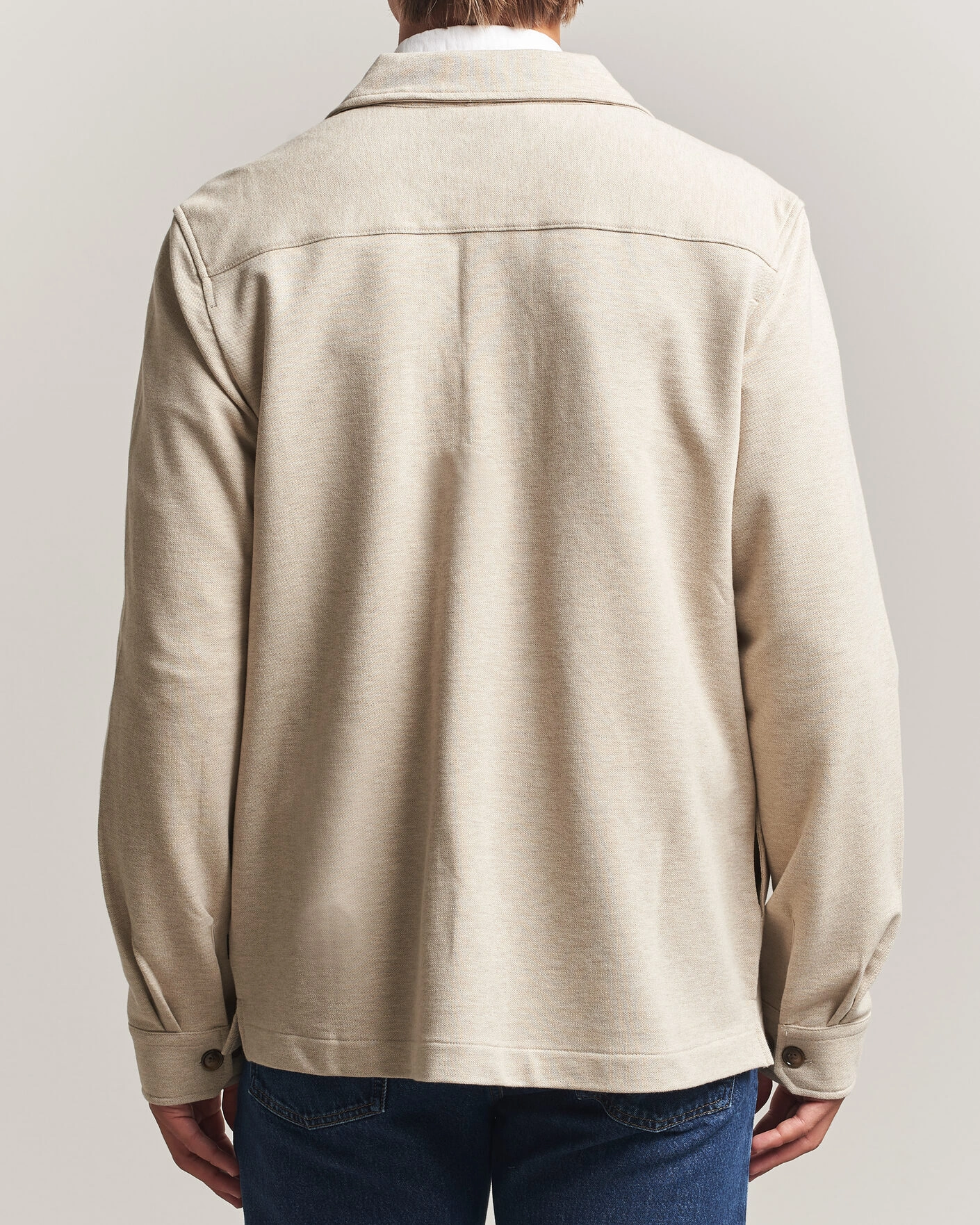 Herr | Skjortor | Morris | Andrew Jersey Overshirt Khaki
