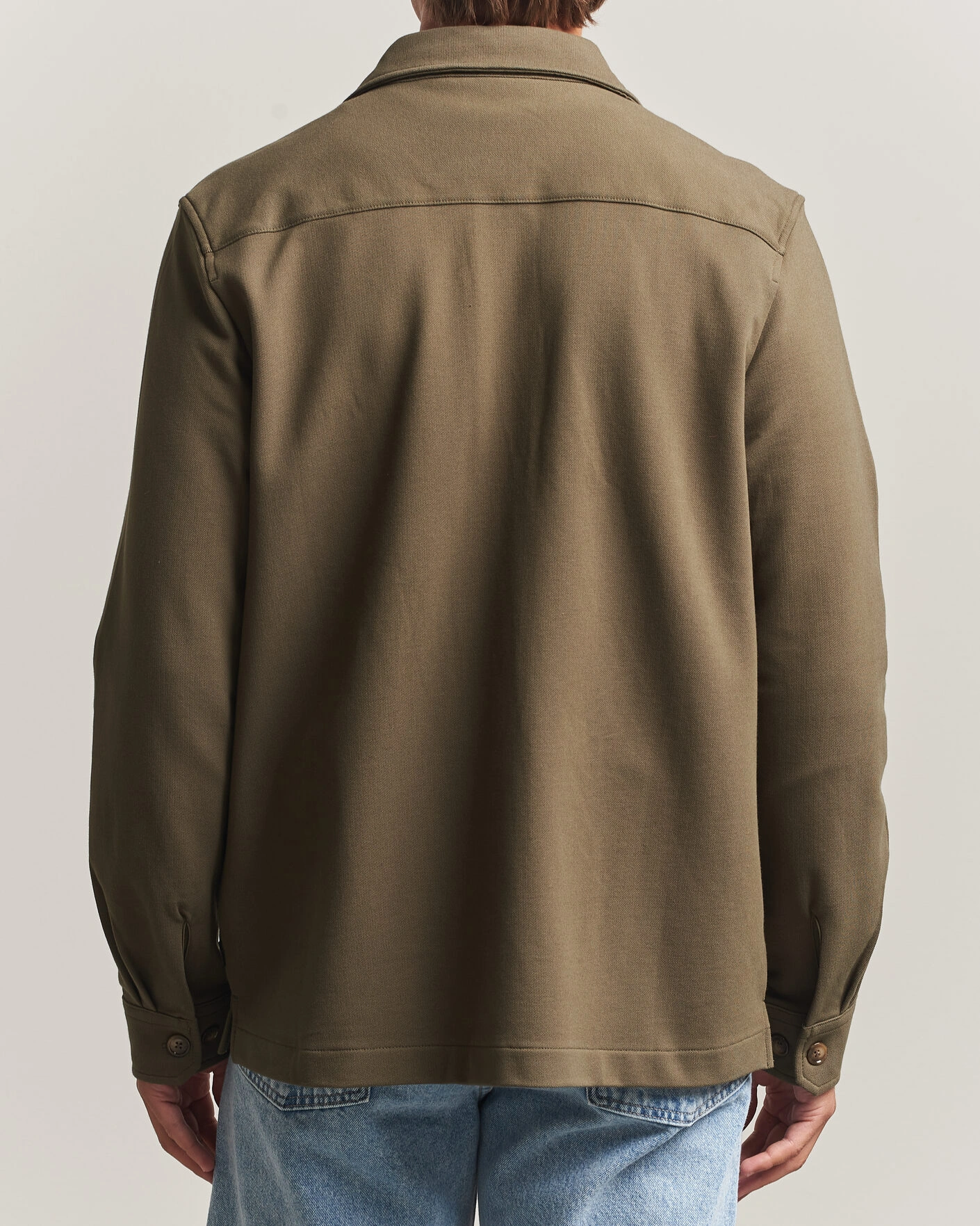 Herr | Skjortor | Morris | Andrew Jersey Overshirt Olive