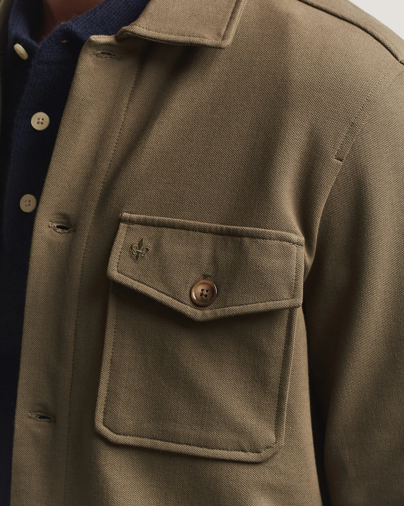 Herr | Skjortor | Morris | Andrew Jersey Overshirt Olive