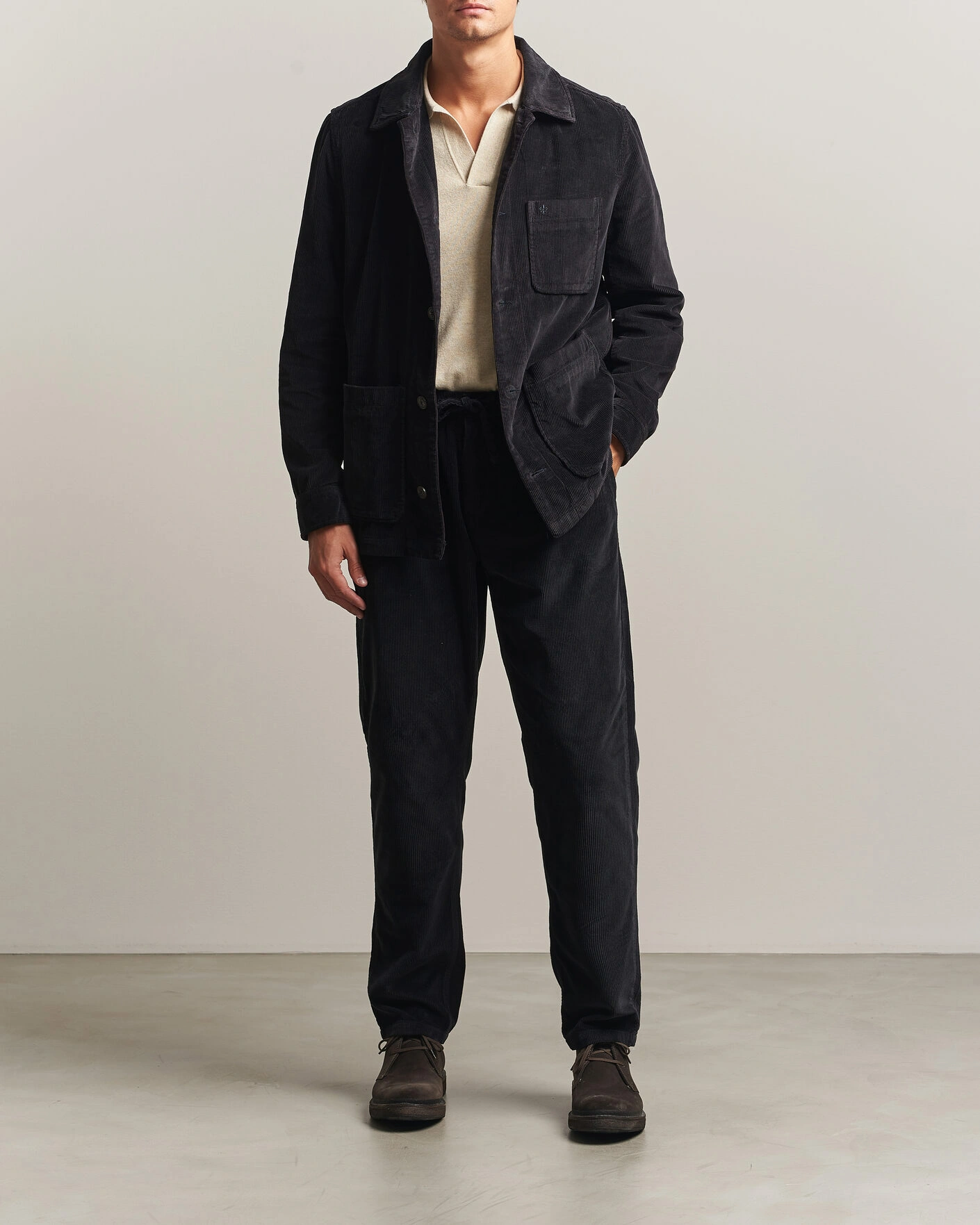 Herr | Skjortor | Morris | Fenix Cord Shirt Jacket Blue
