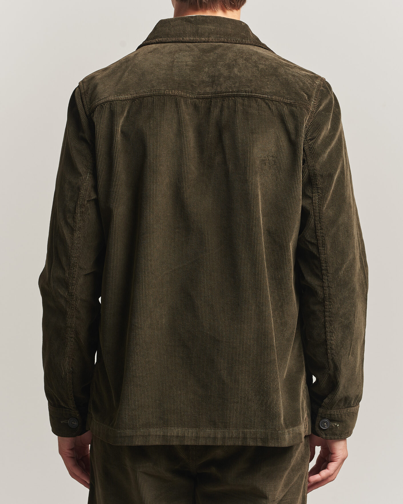 Herr | Skjortor | Morris | Fenix Cord Shirt Jacket Olive