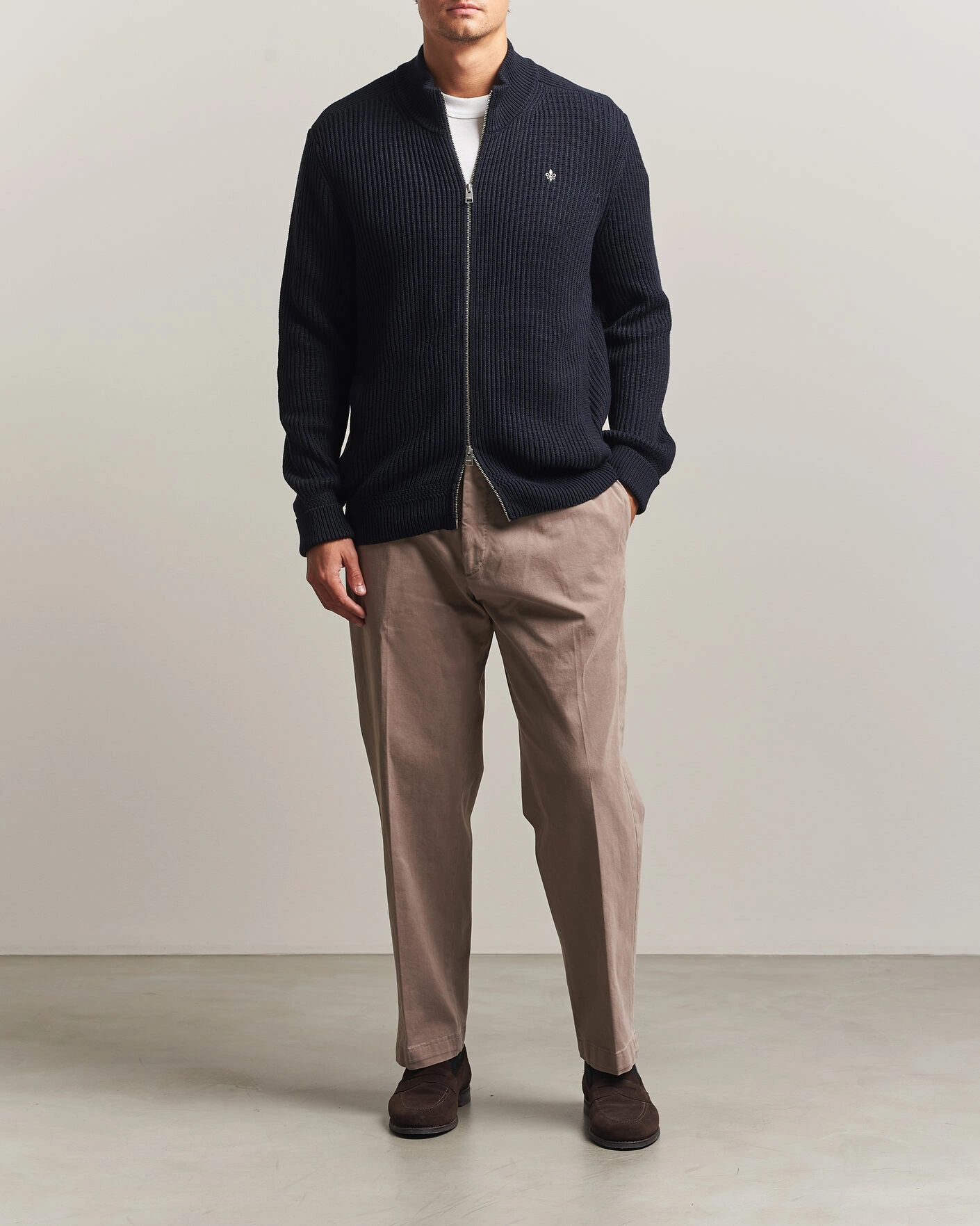 Herr | Tröjor | Morris | Duncan Zip Cardigan Old Blue