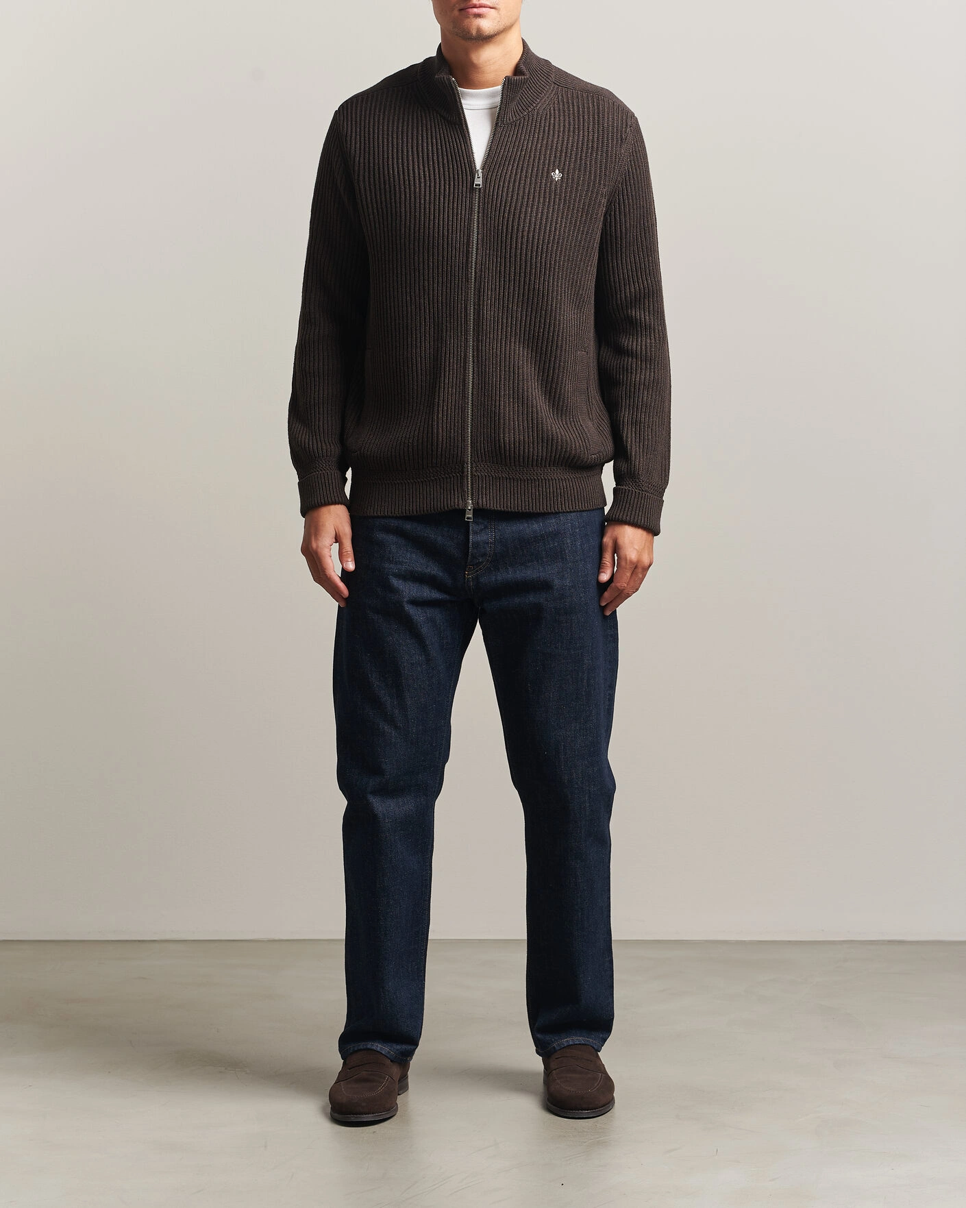 Herr | Tröjor | Morris | Duncan Zip Cardigan Brown