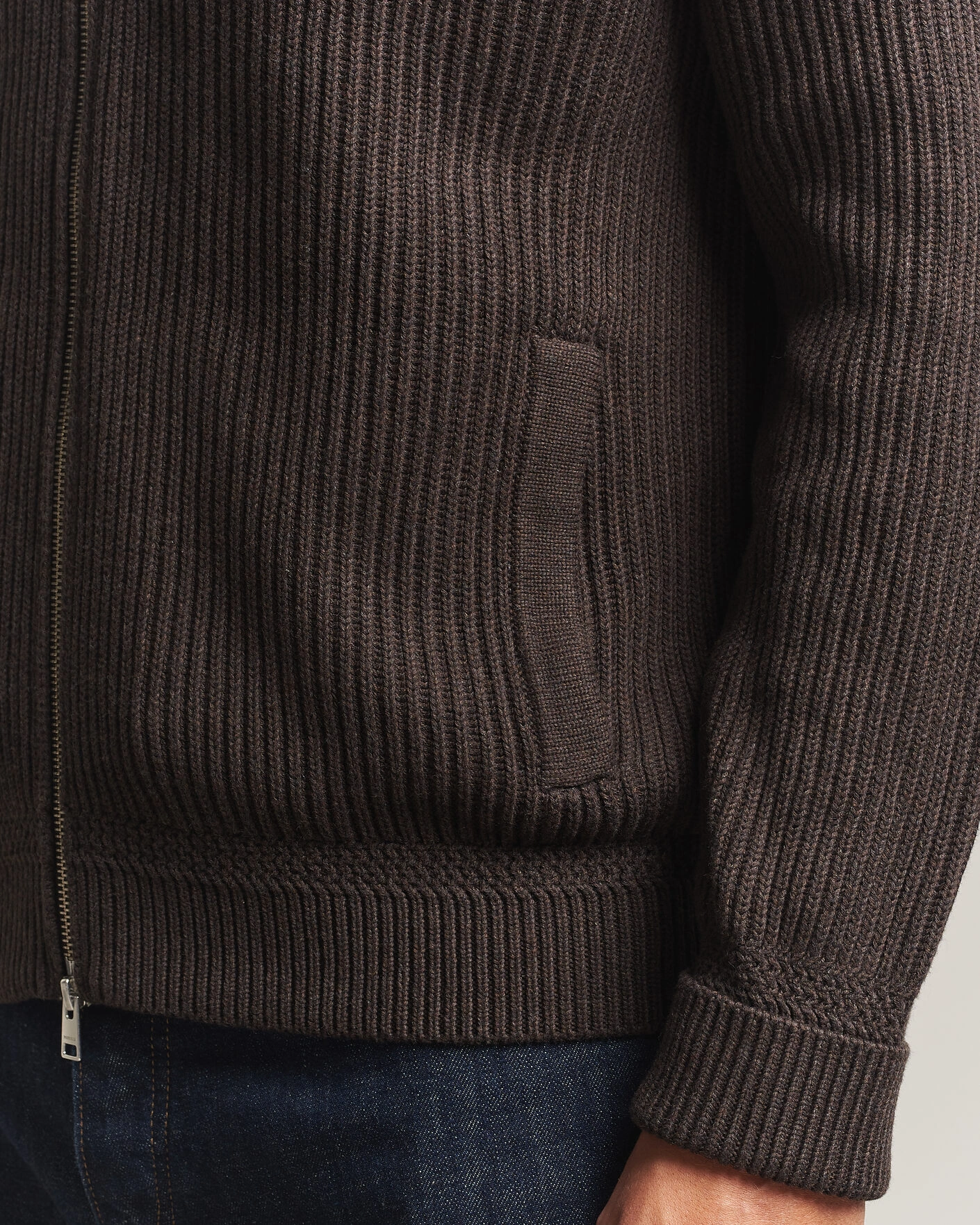 Herr | Tröjor | Morris | Duncan Zip Cardigan Brown