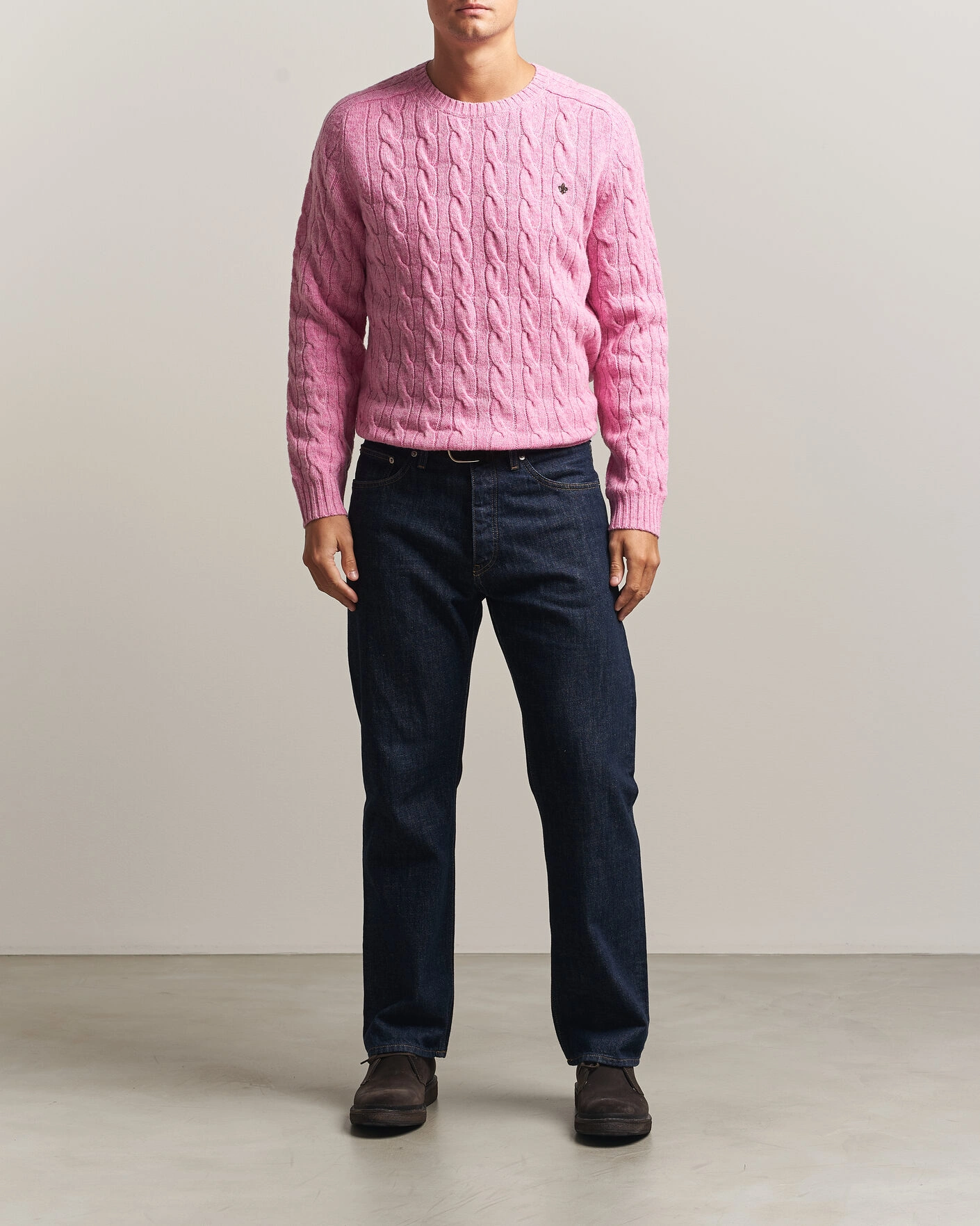 Herr | Tröjor | Morris | Archard Cable Sweater Pink