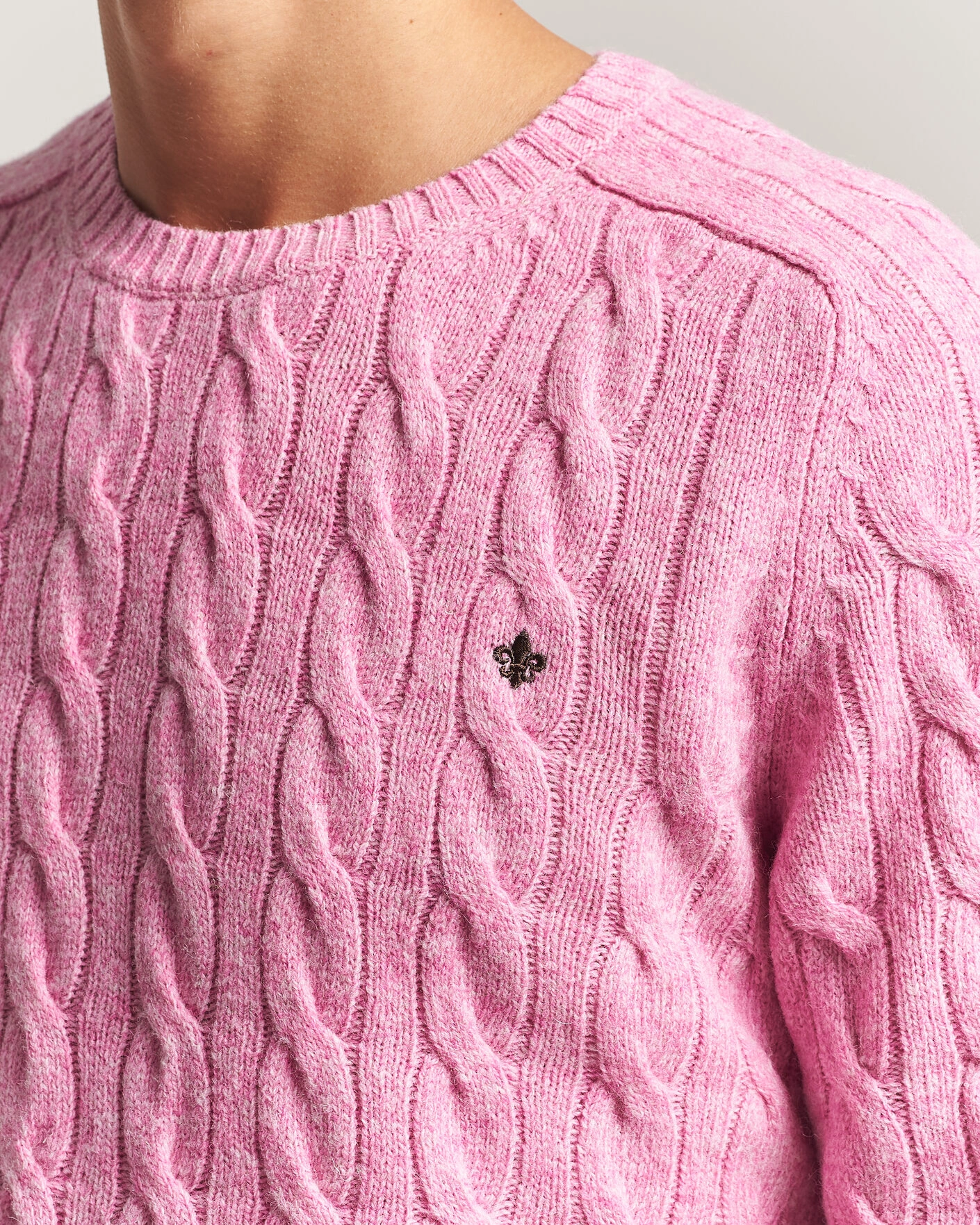 Herr | Tröjor | Morris | Archard Cable Sweater Pink