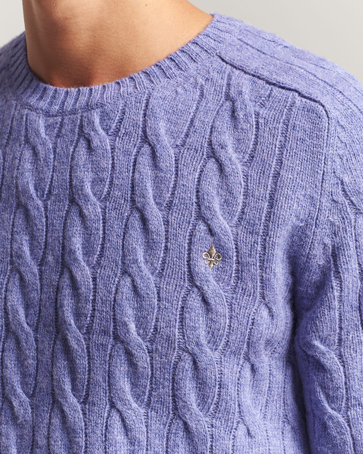 Herr | Tröjor | Morris | Archard Cable Sweater Purple
