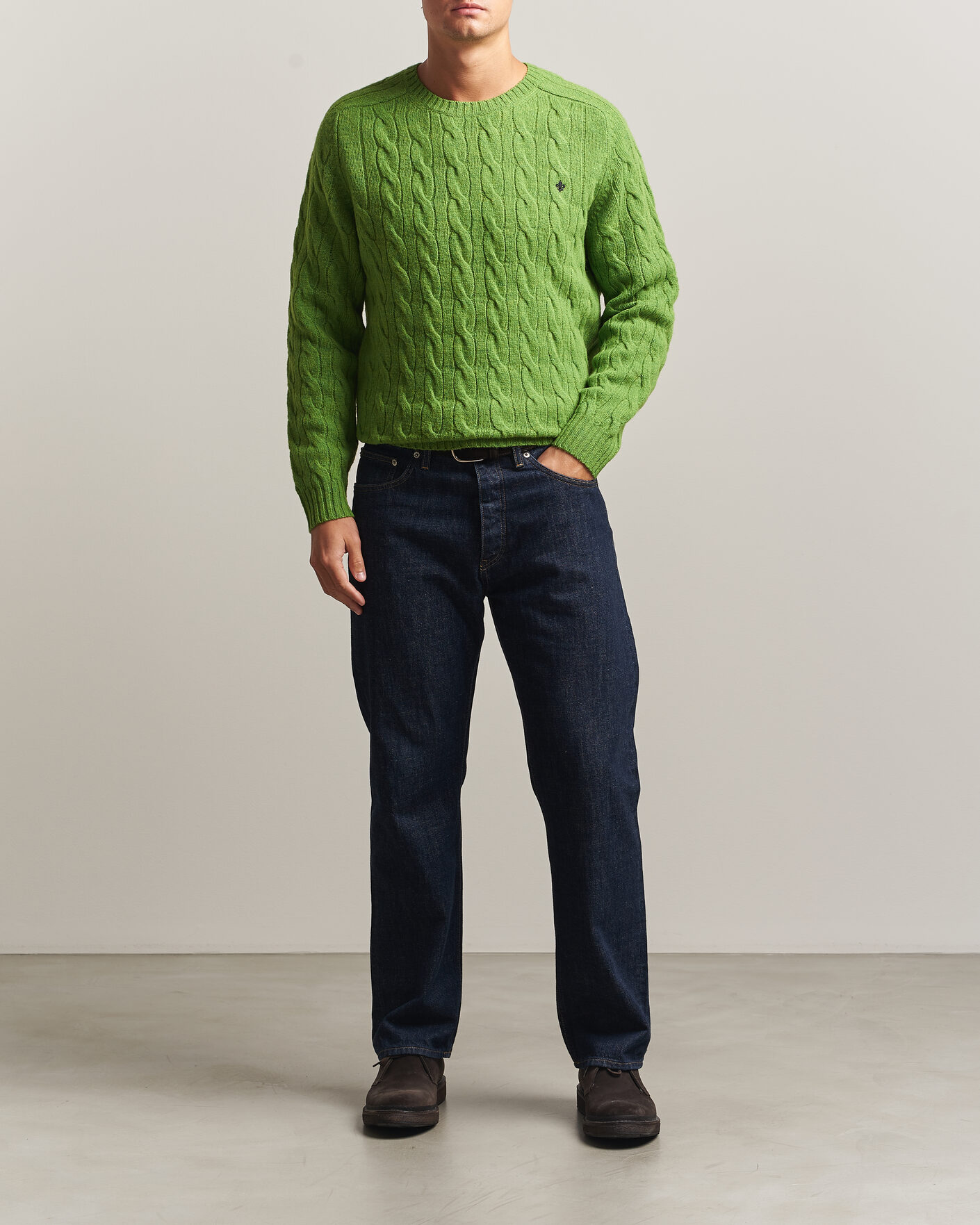 Herr | Tröjor | Morris | Archard Cable Sweater Green