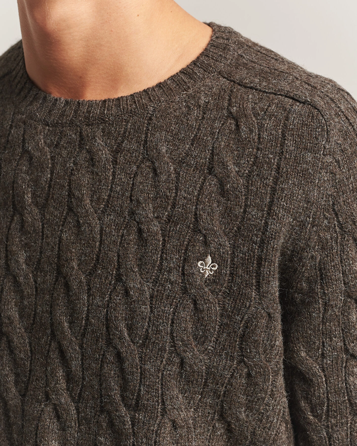 Herr | Tröjor | Morris | Archard Cable Sweater Brown