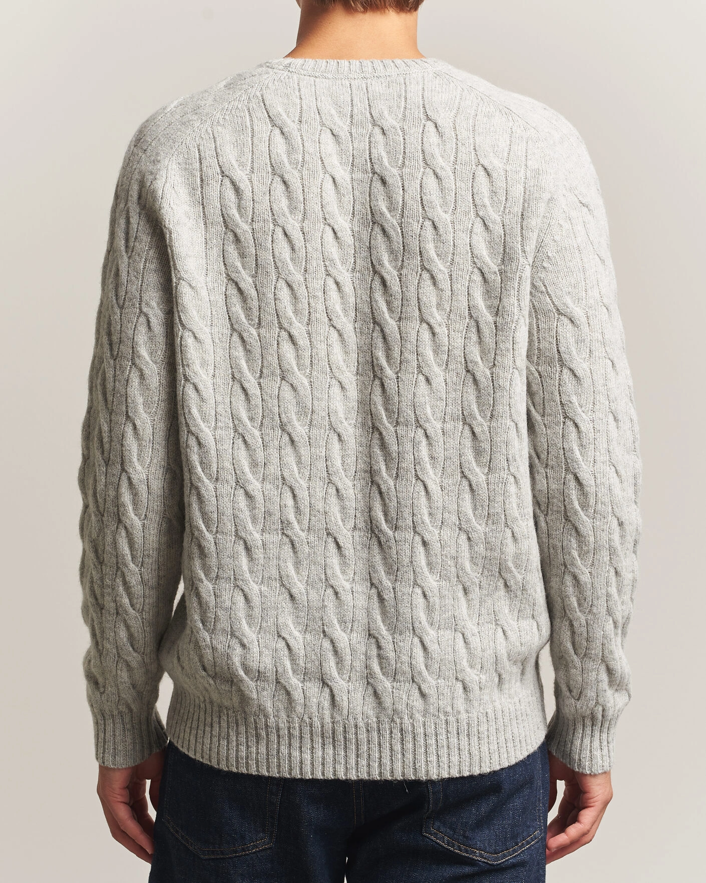 Herr | Tröjor | Morris | Archard Cable Sweater Grey