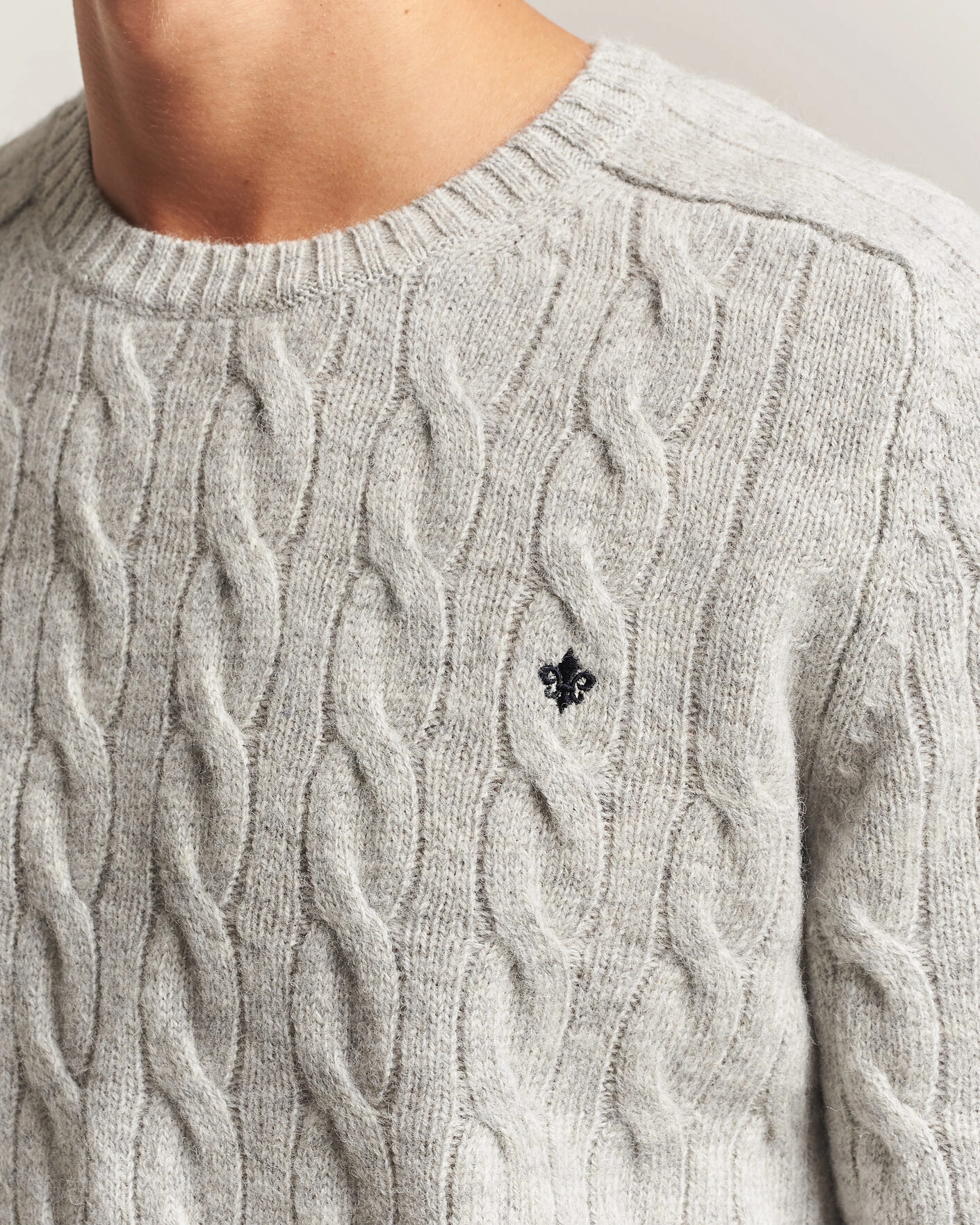 Herr | Tröjor | Morris | Archard Cable Sweater Grey