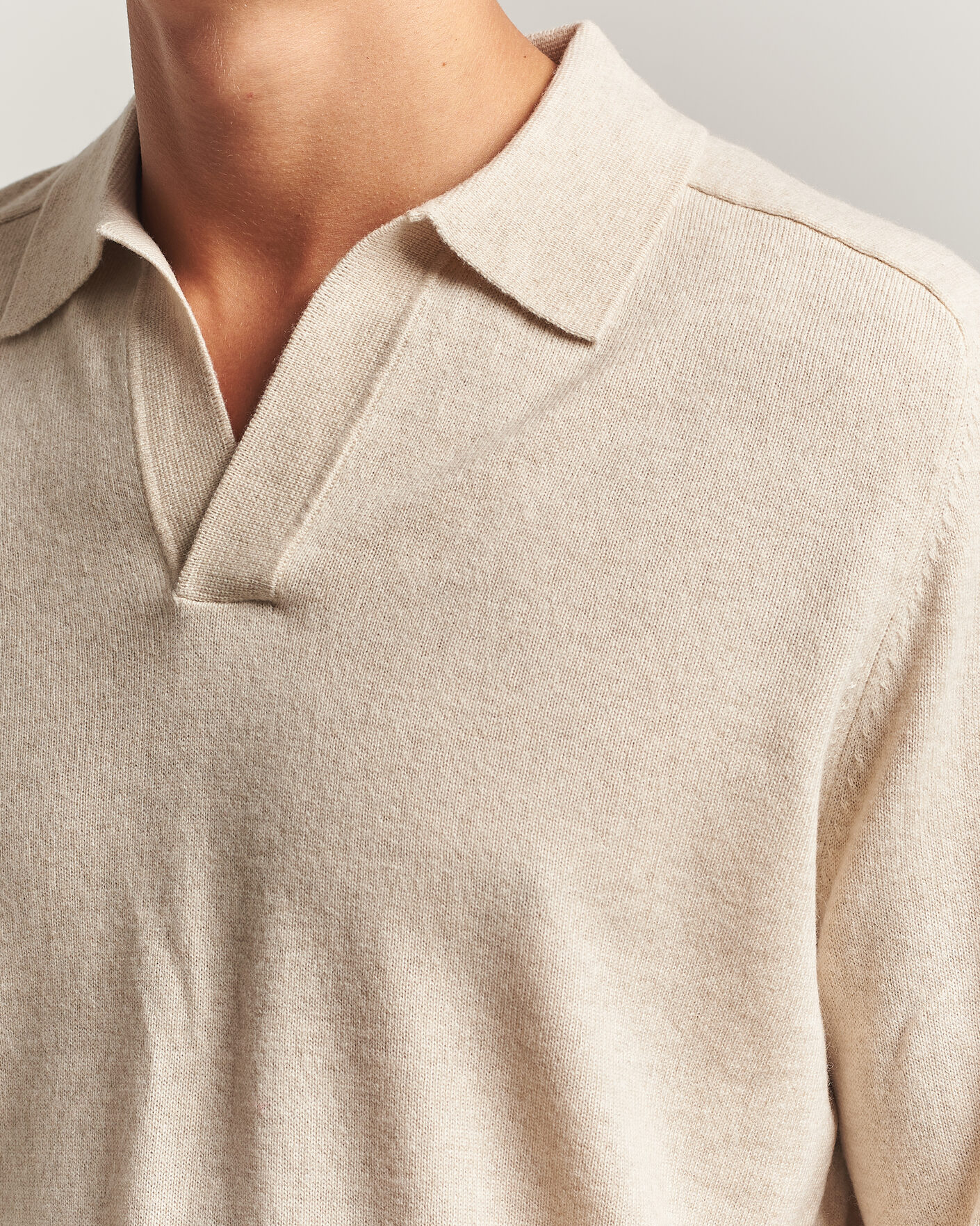 Herr | Tröjor | Morris | Wilfred Cashmere Resort Polo Off White