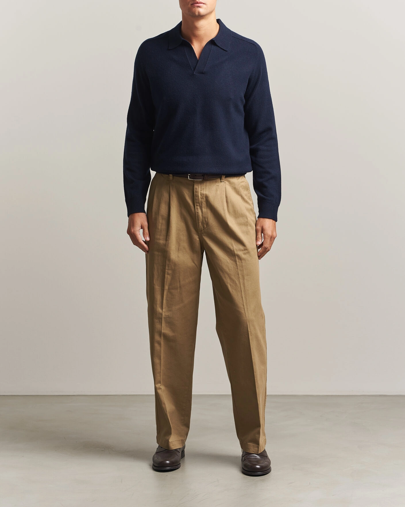 Herr | Tröjor | Morris | Wilfred Cashmere Resort Polo Navy