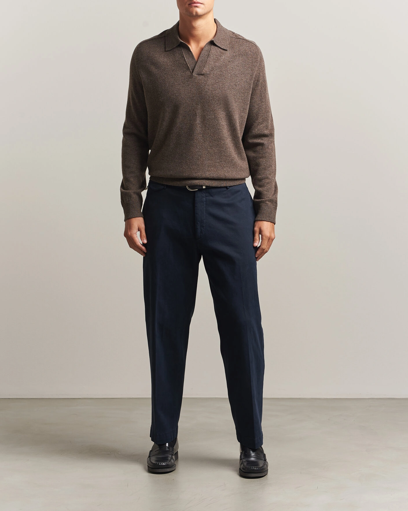 Herr | Tröjor | Morris | Wilfred Cashmere Resort Polo Brown