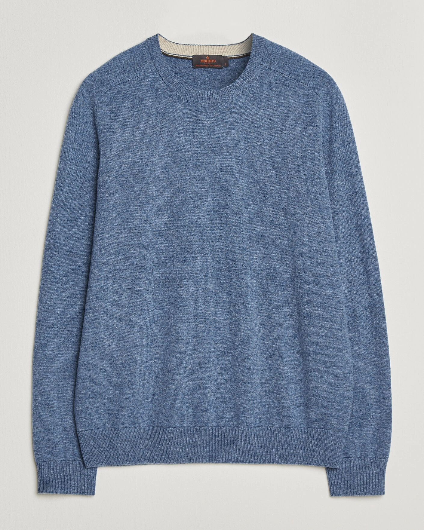 Herr | Tröjor | Morris | Wilfred Cashmere O-Neck Light Blue