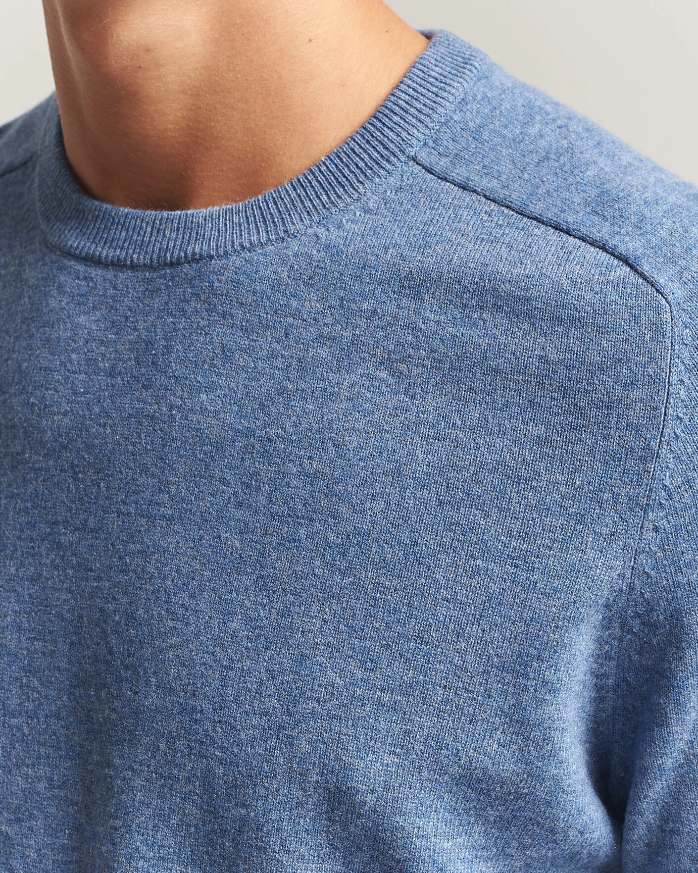 Herr | Tröjor | Morris | Wilfred Cashmere O-Neck Light Blue