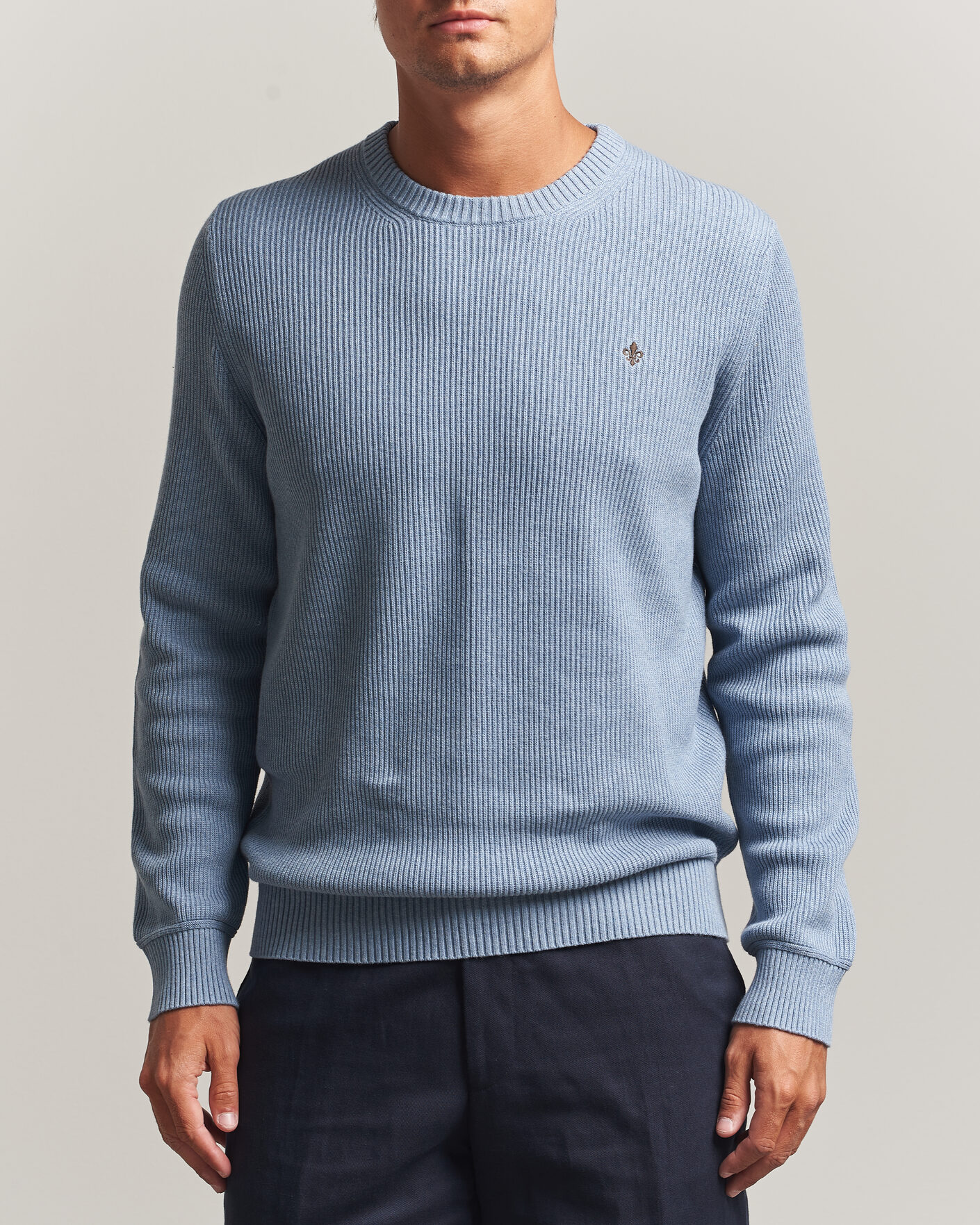 Herr | Tröjor | Morris | Colin O-Neck Light Blue