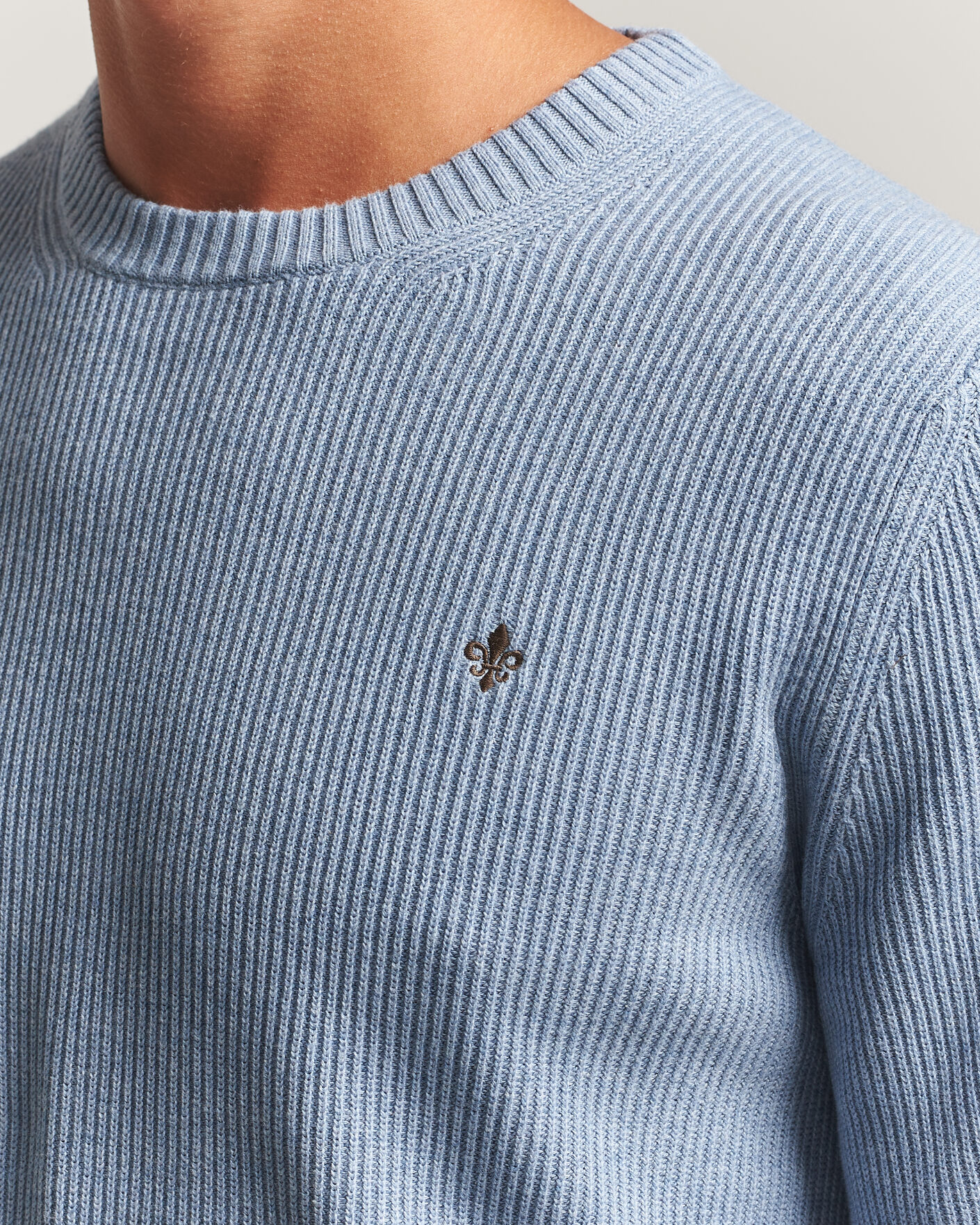 Herr | Tröjor | Morris | Colin O-Neck Light Blue