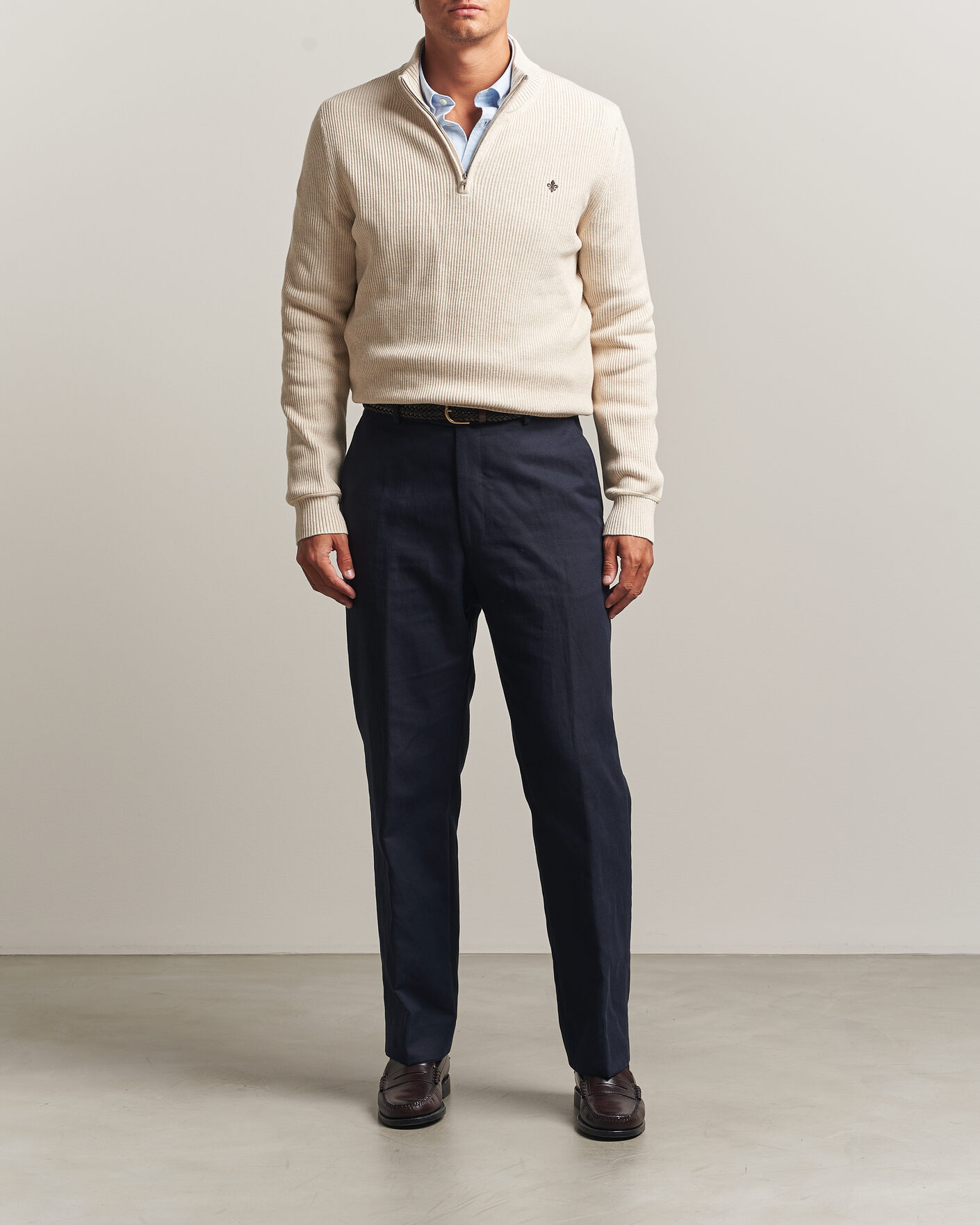 Herr | Tröjor | Morris | Colin Half Zip Khaki