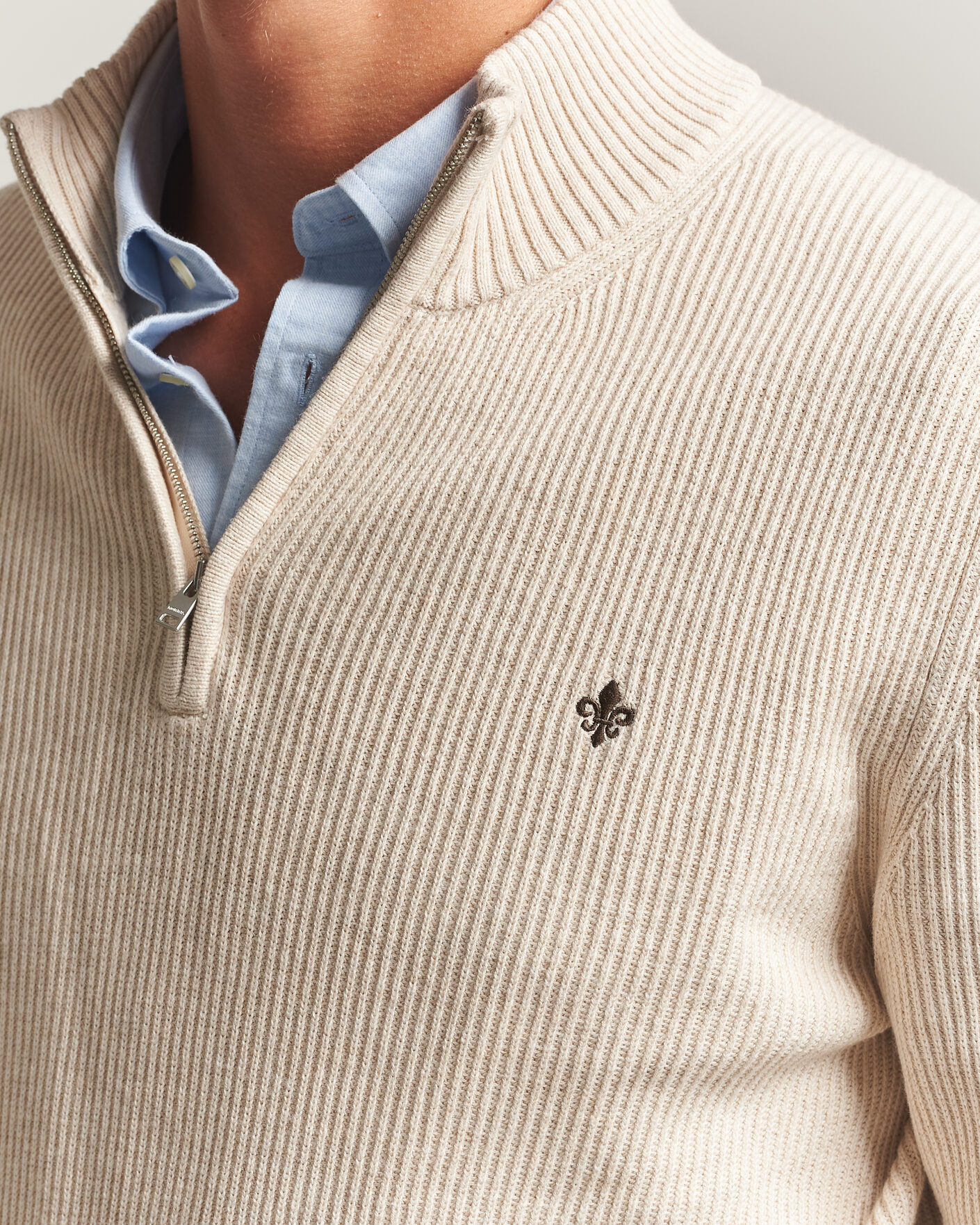 Herr | Tröjor | Morris | Colin Half Zip Khaki