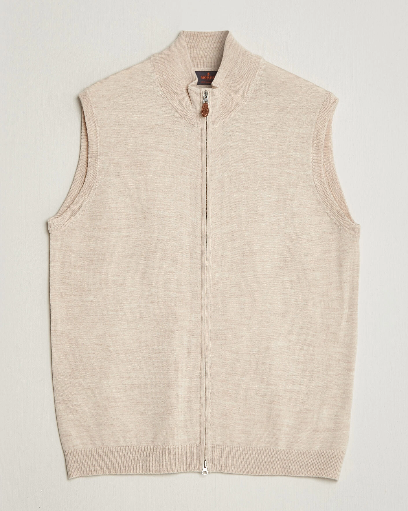 Herr | Tröjor | Morris | Merino Zip Vest Off White