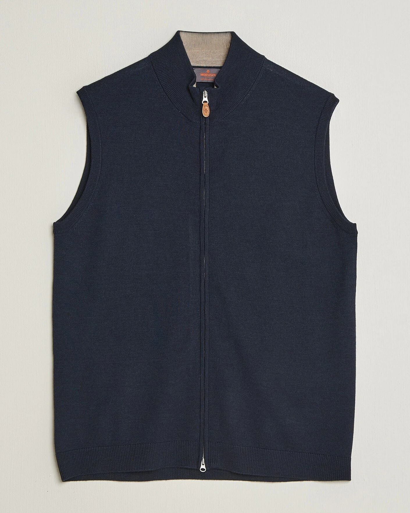 Herr | Tröjor | Morris | Merino Zip Vest Navy