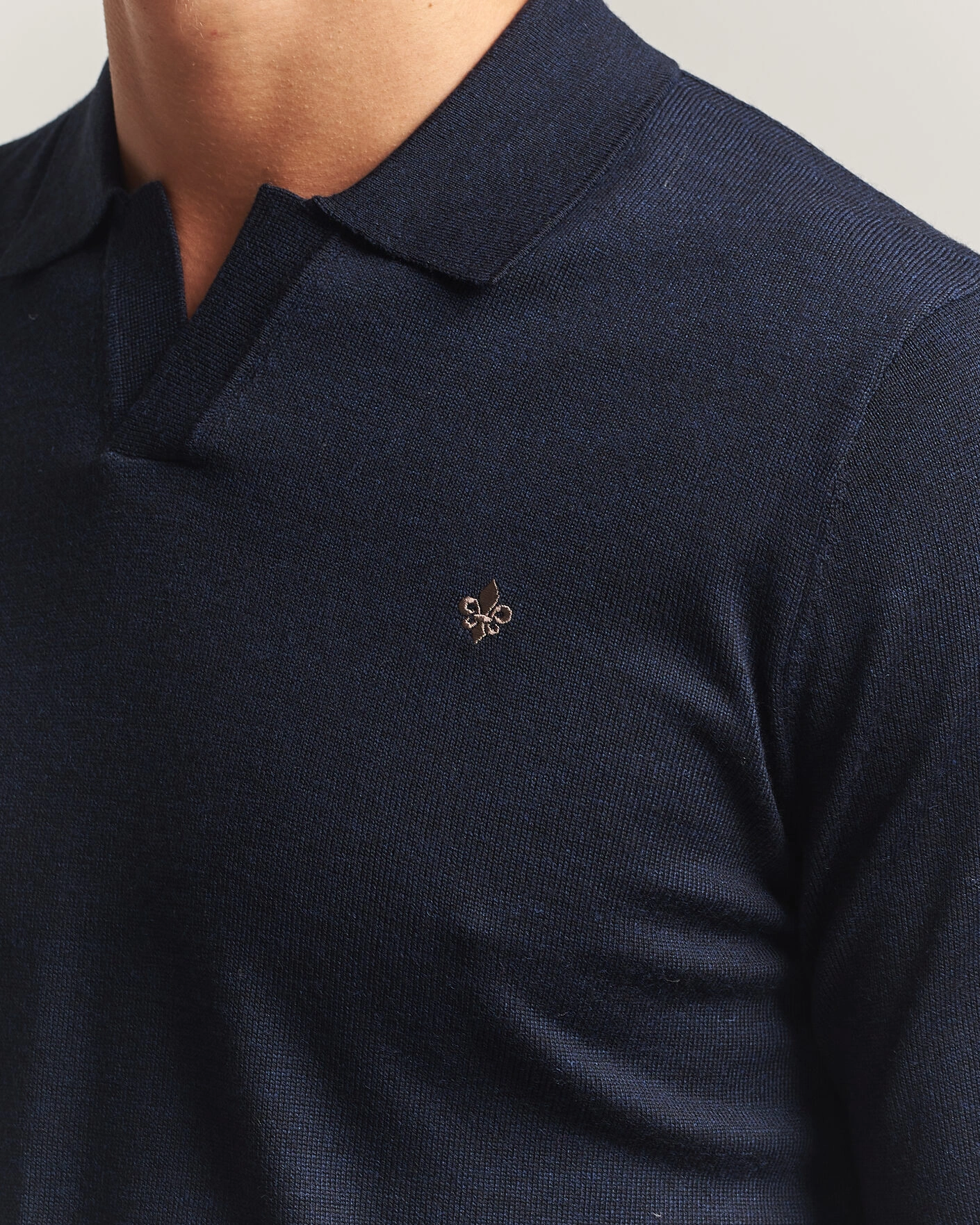 Herr | Tröjor | Morris | Merino Resort Polo Navy