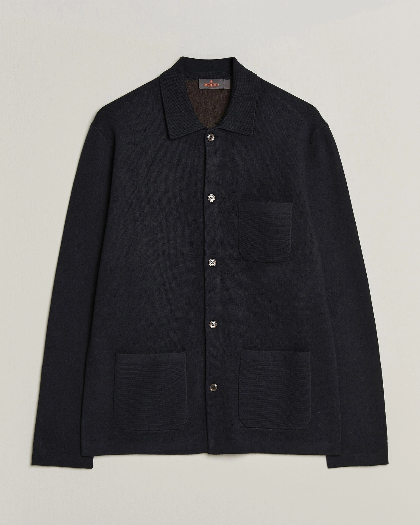 Herr | Tröjor | Morris | Dudley Knitted Overshirt Navy