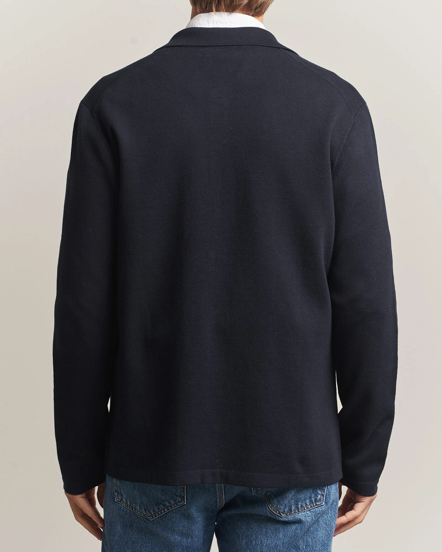 Herr | Tröjor | Morris | Dudley Knitted Overshirt Navy