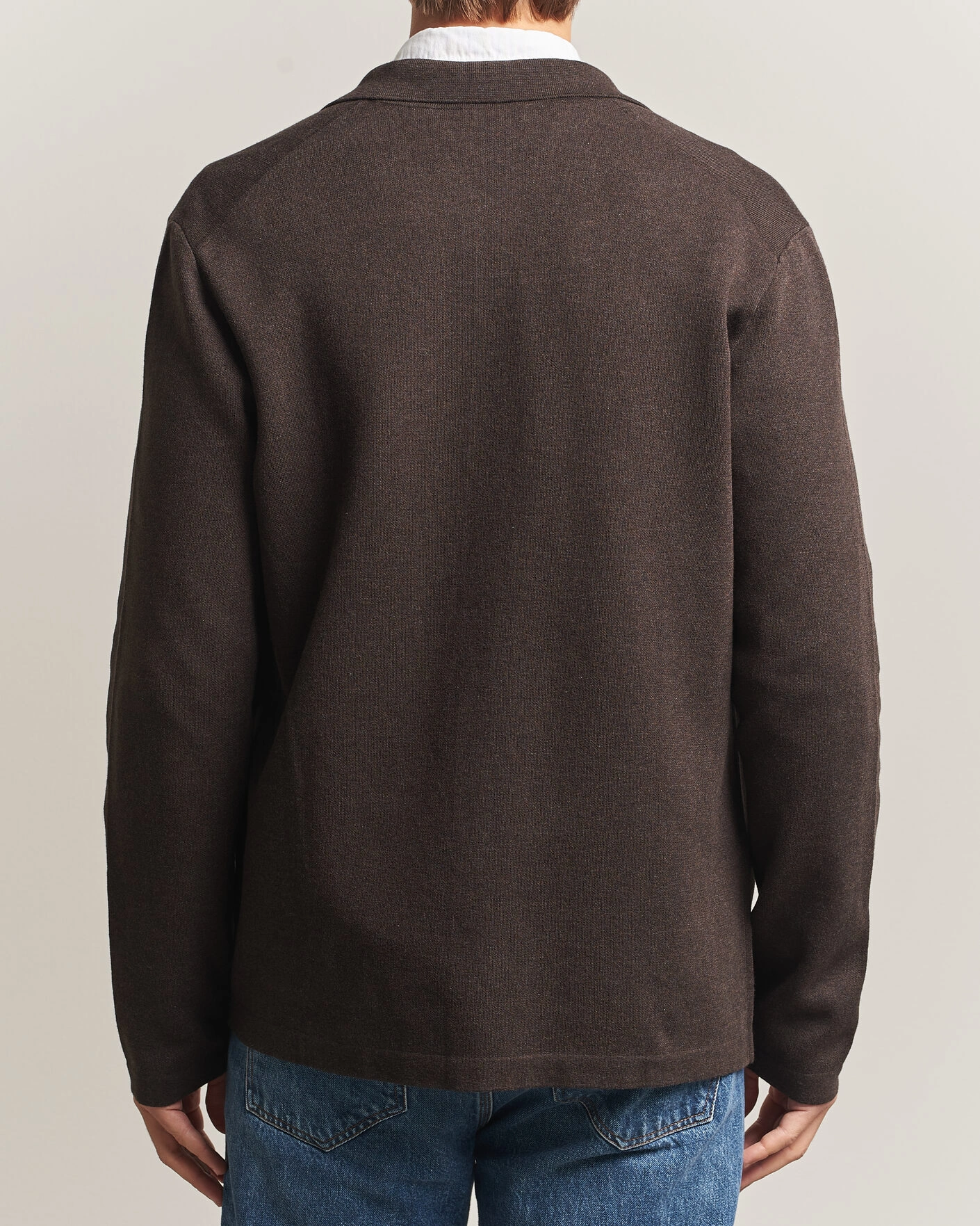 Herr | Tröjor | Morris | Dudley Knitted Overshirt Brown
