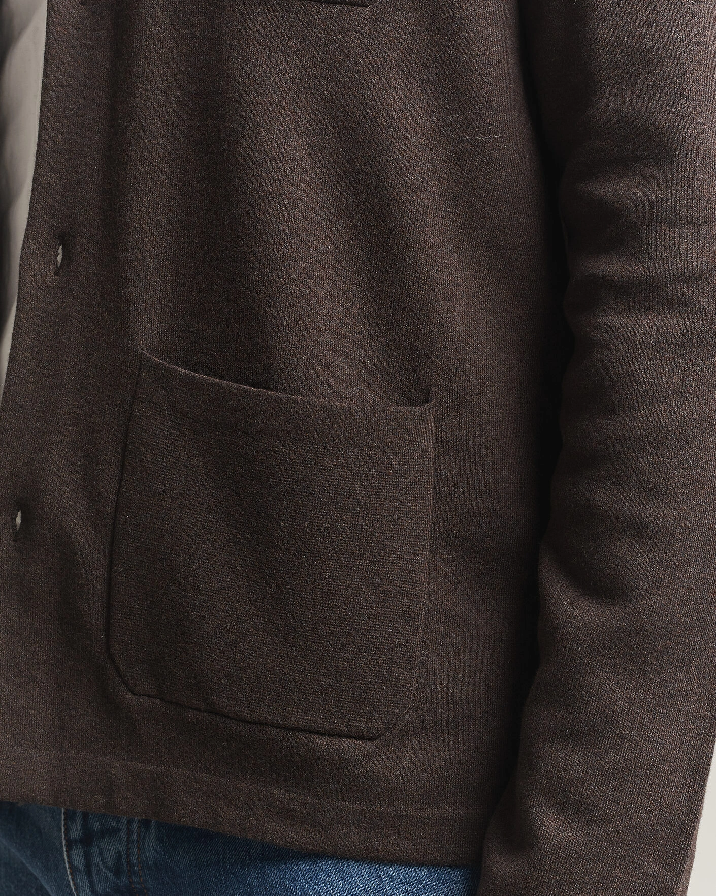 Herr | Tröjor | Morris | Dudley Knitted Overshirt Brown