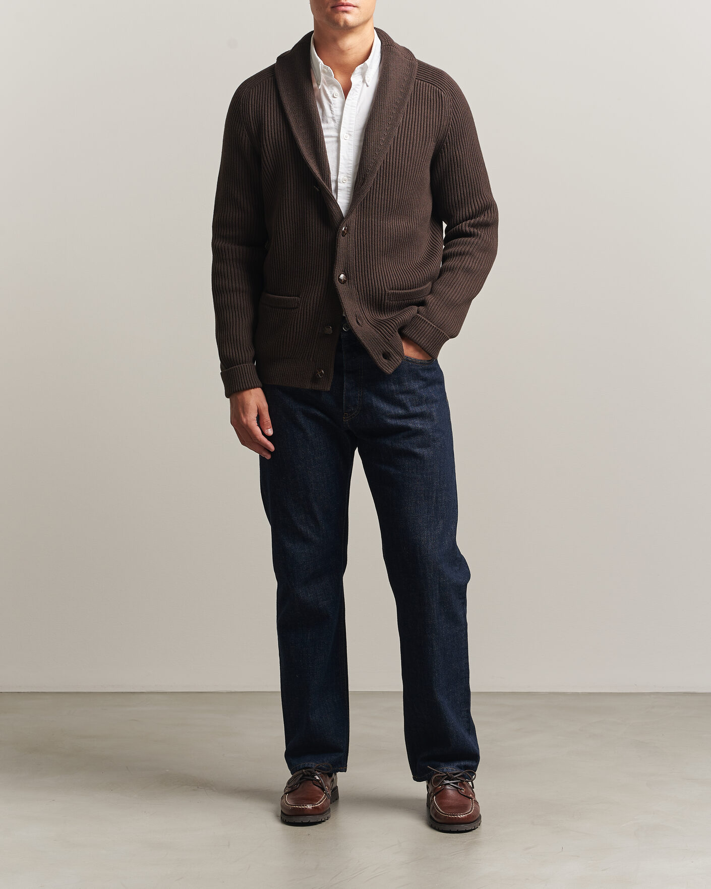 Herr | Tröjor | Morris | Brayden Shawl Cardigan Brown