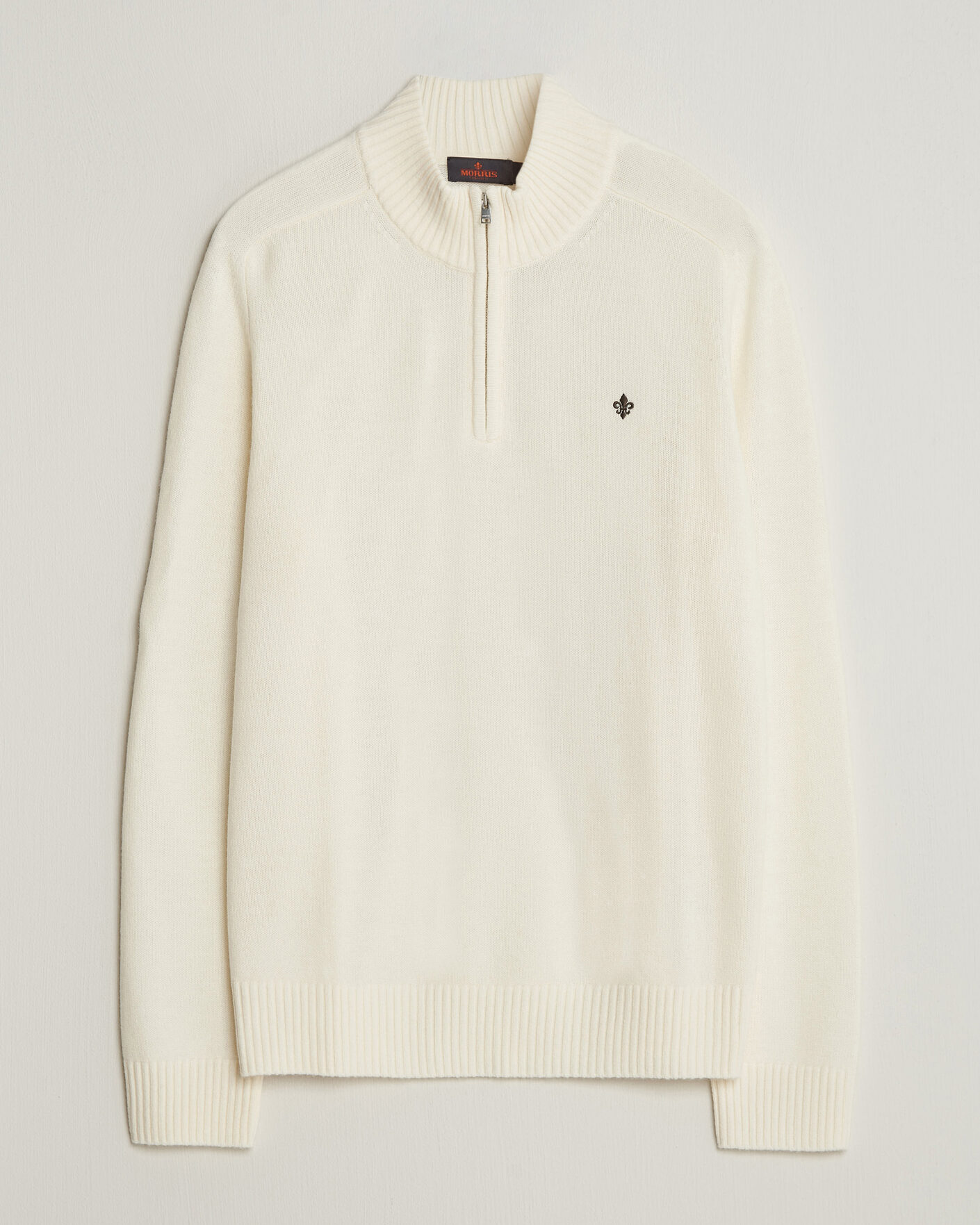 Herr | Tröjor | Morris | Hertford Lambswool Half Zip Off White