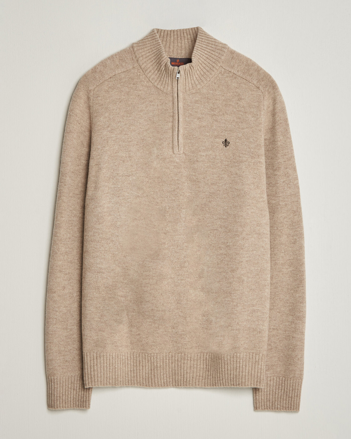 Herr | Tröjor | Morris | Hertford Lambswool Half Zip Khaki