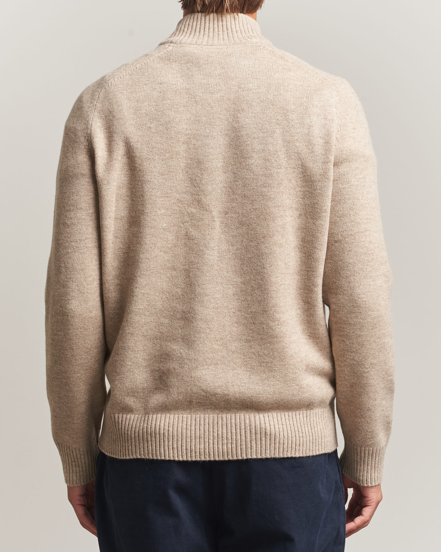 Herr | Tröjor | Morris | Hertford Lambswool Half Zip Khaki