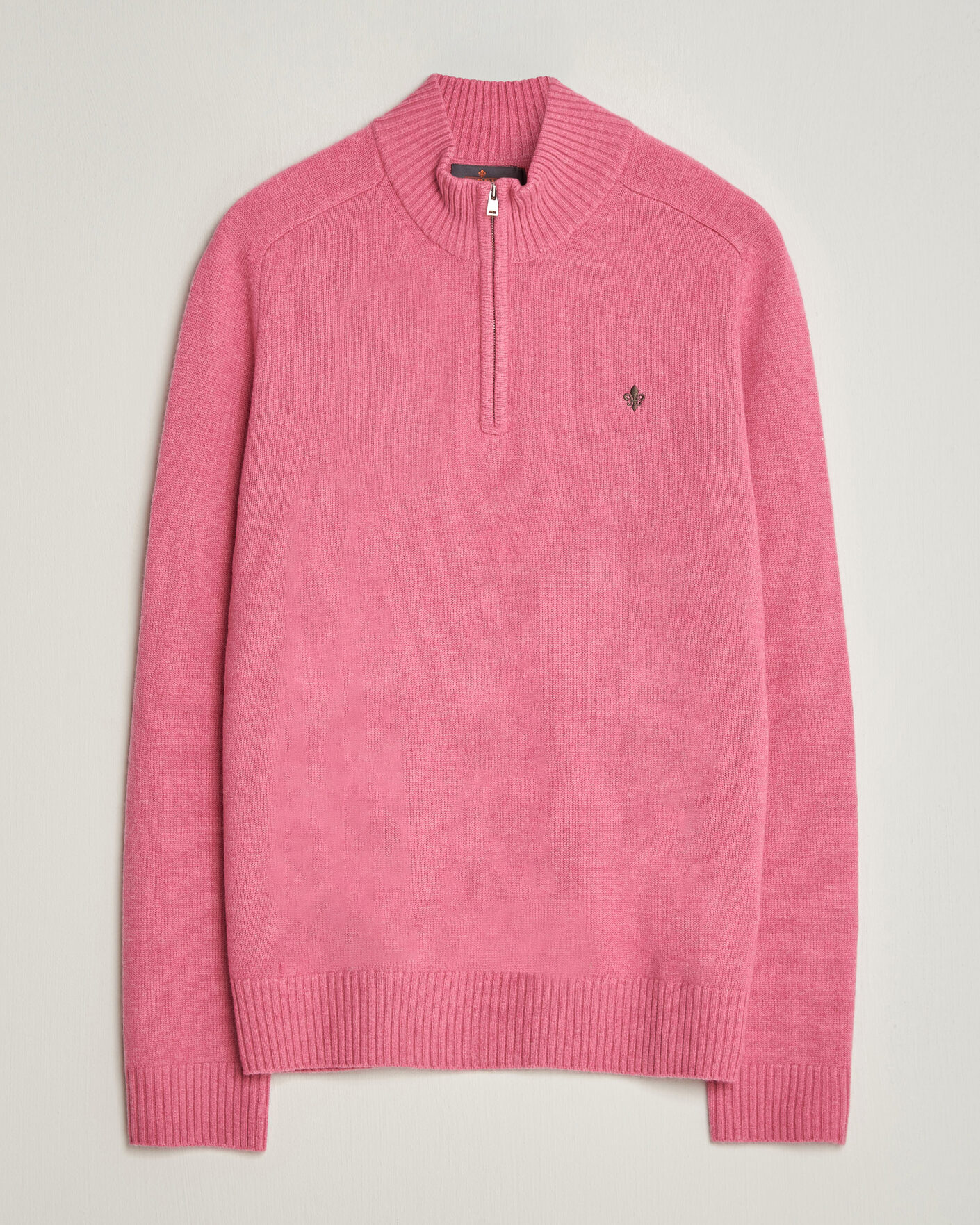 Herr | Tröjor | Morris | Hertford Lambswool Half Zip Cerise