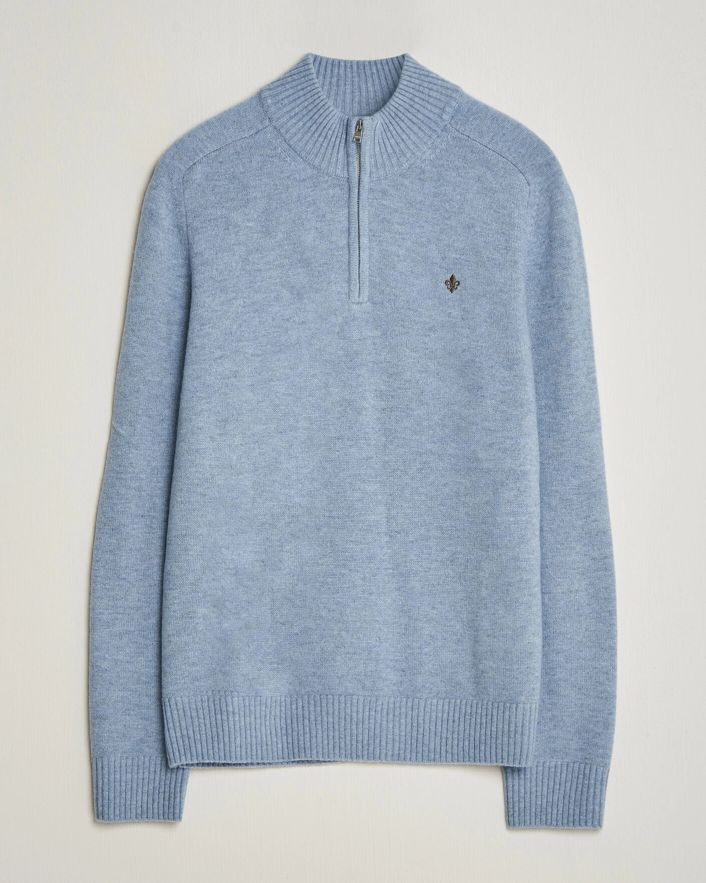 Herr | Tröjor | Morris | Hertford Lambswool Half Zip Blue