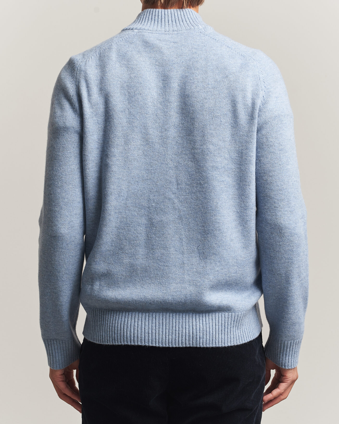 Herr | Tröjor | Morris | Hertford Lambswool Half Zip Blue