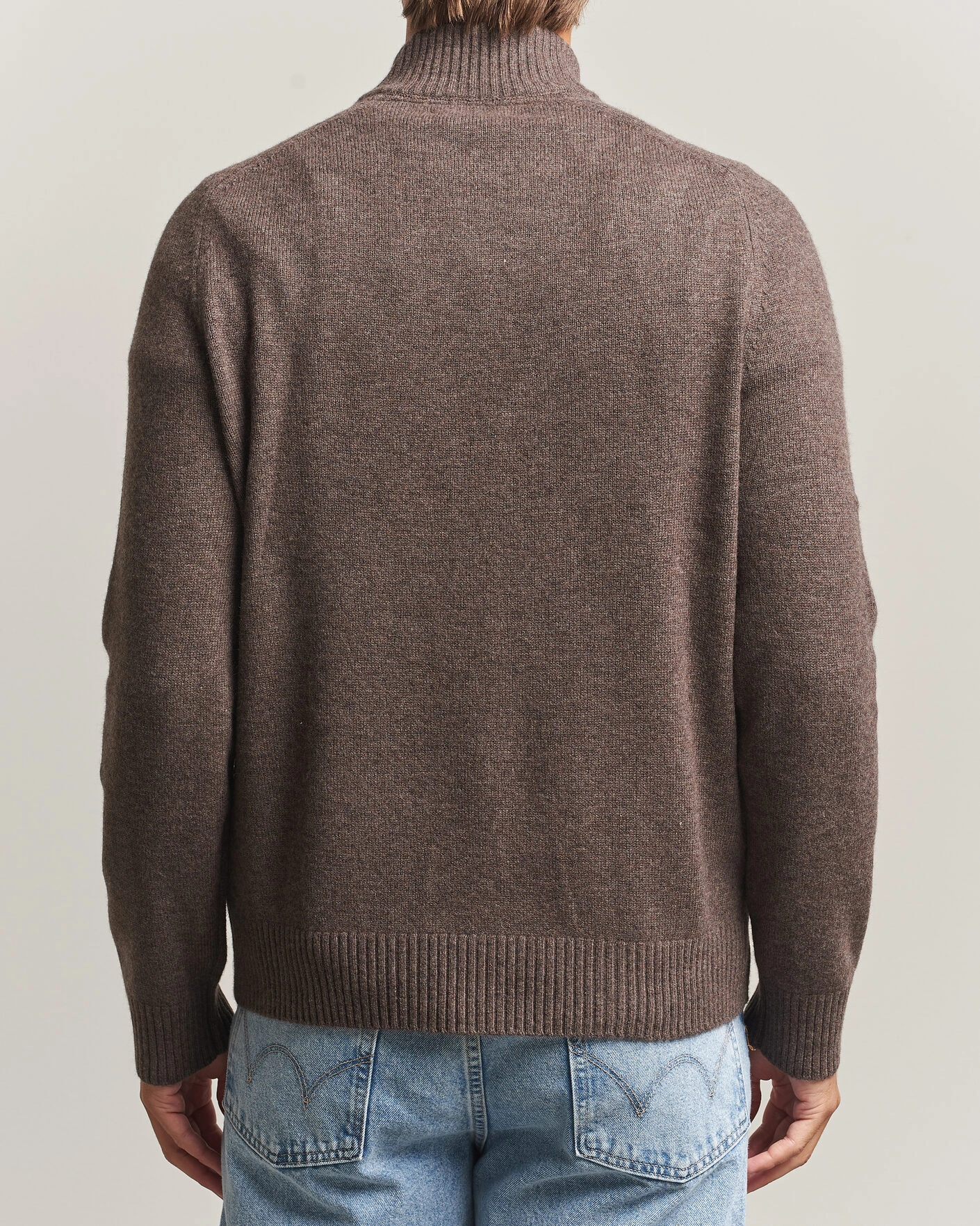 Herr | Tröjor | Morris | Hertford Lambswool Half Zip Brown
