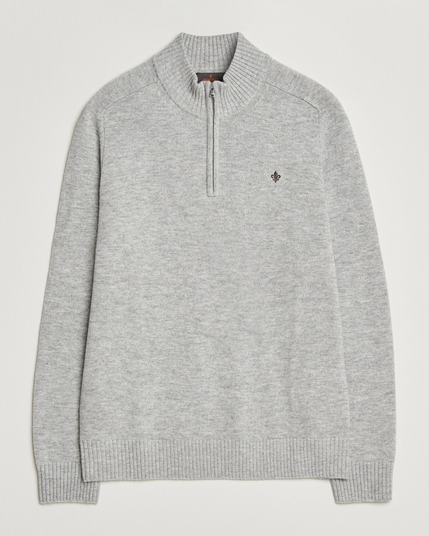 Herr | Tröjor | Morris | Hertford Lambswool Half Zip Grey
