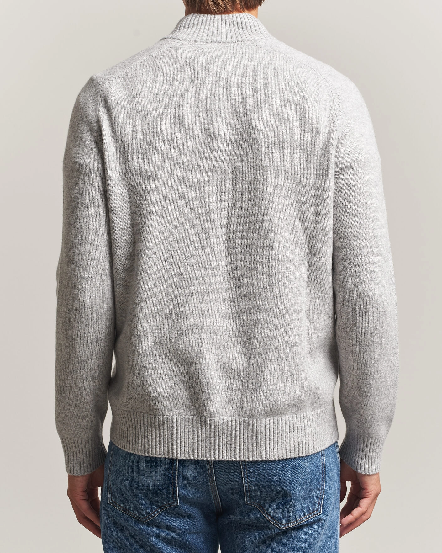 Herr | Tröjor | Morris | Hertford Lambswool Half Zip Grey