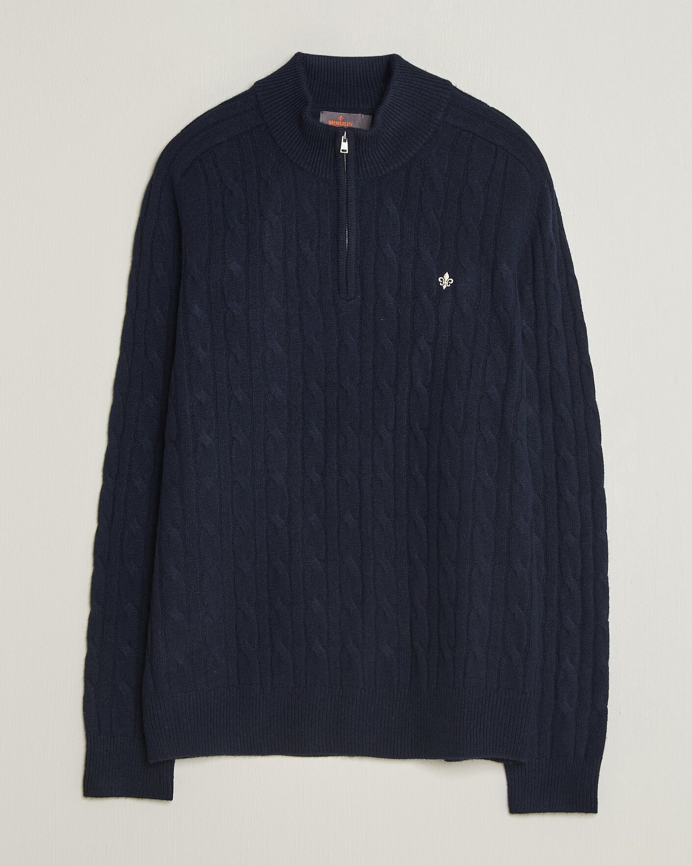 Herr | Tröjor | Morris | Hertford Cable Half Zip Navy