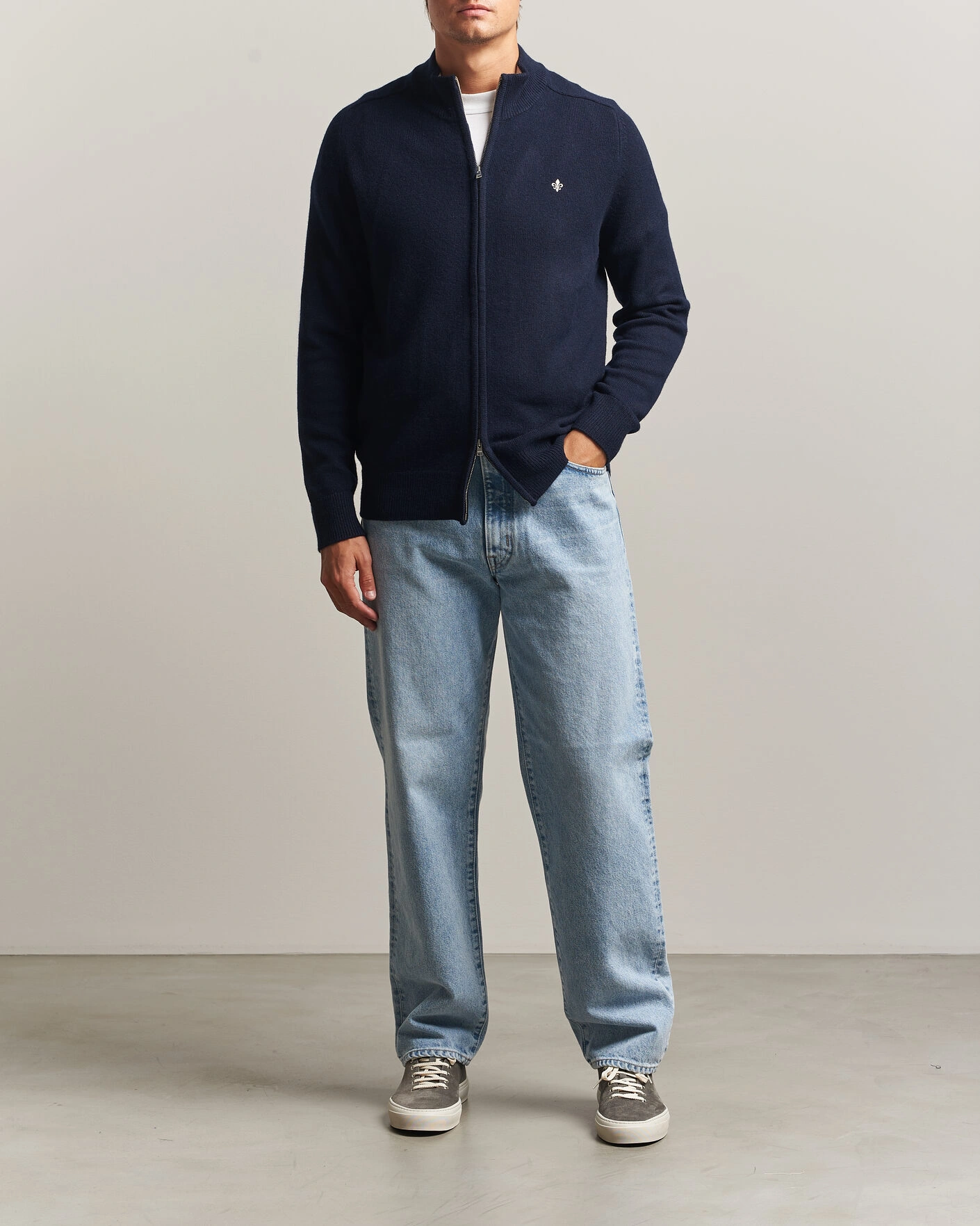 Herr | Tröjor | Morris | Hertford Zip Cardigan Navy