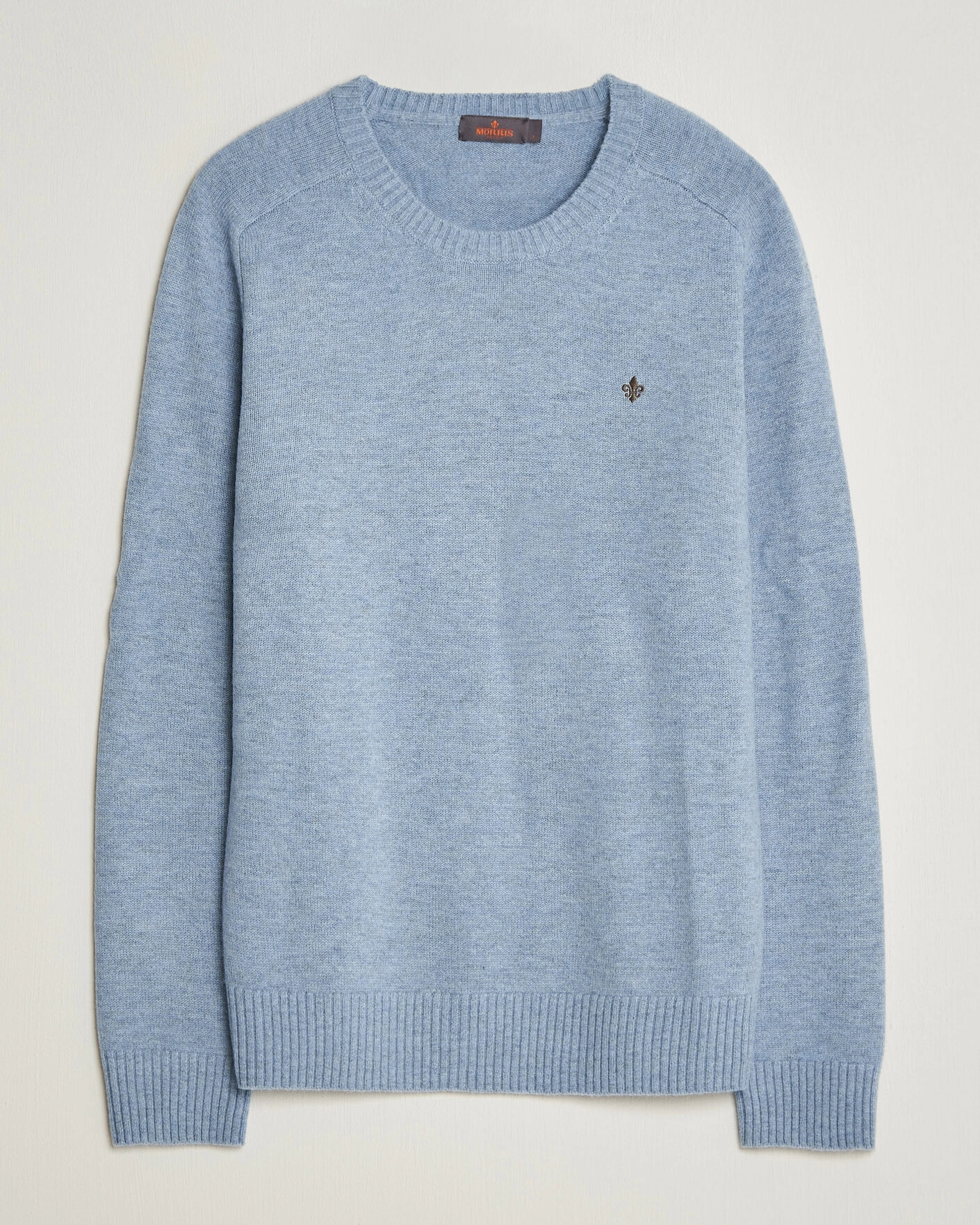 Herr | Tröjor | Morris | Hertford Lambswool Crew Neck Blue