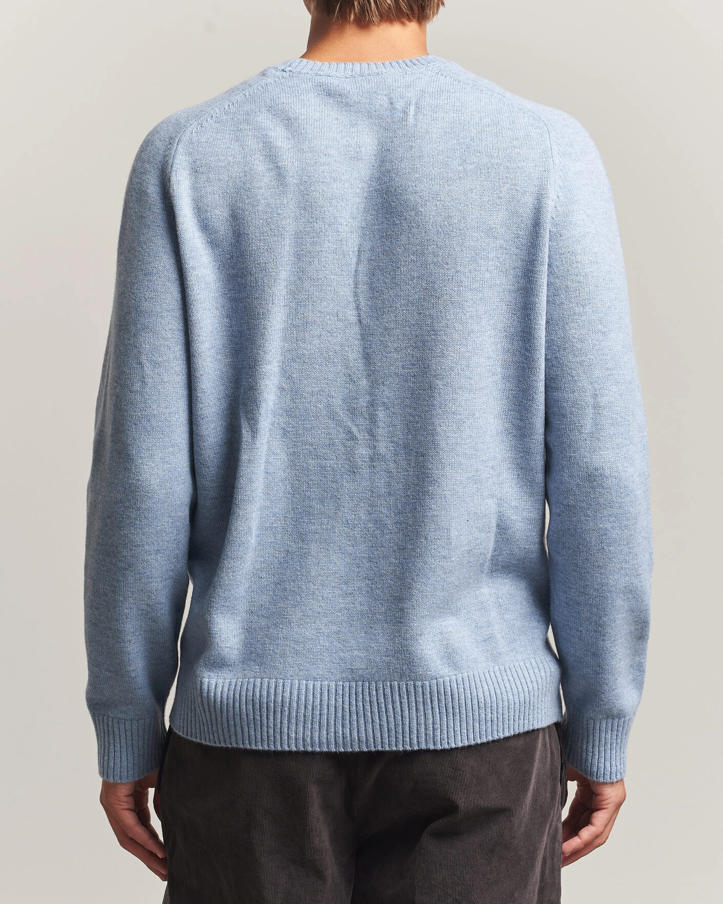 Herr | Tröjor | Morris | Hertford Lambswool Crew Neck Blue