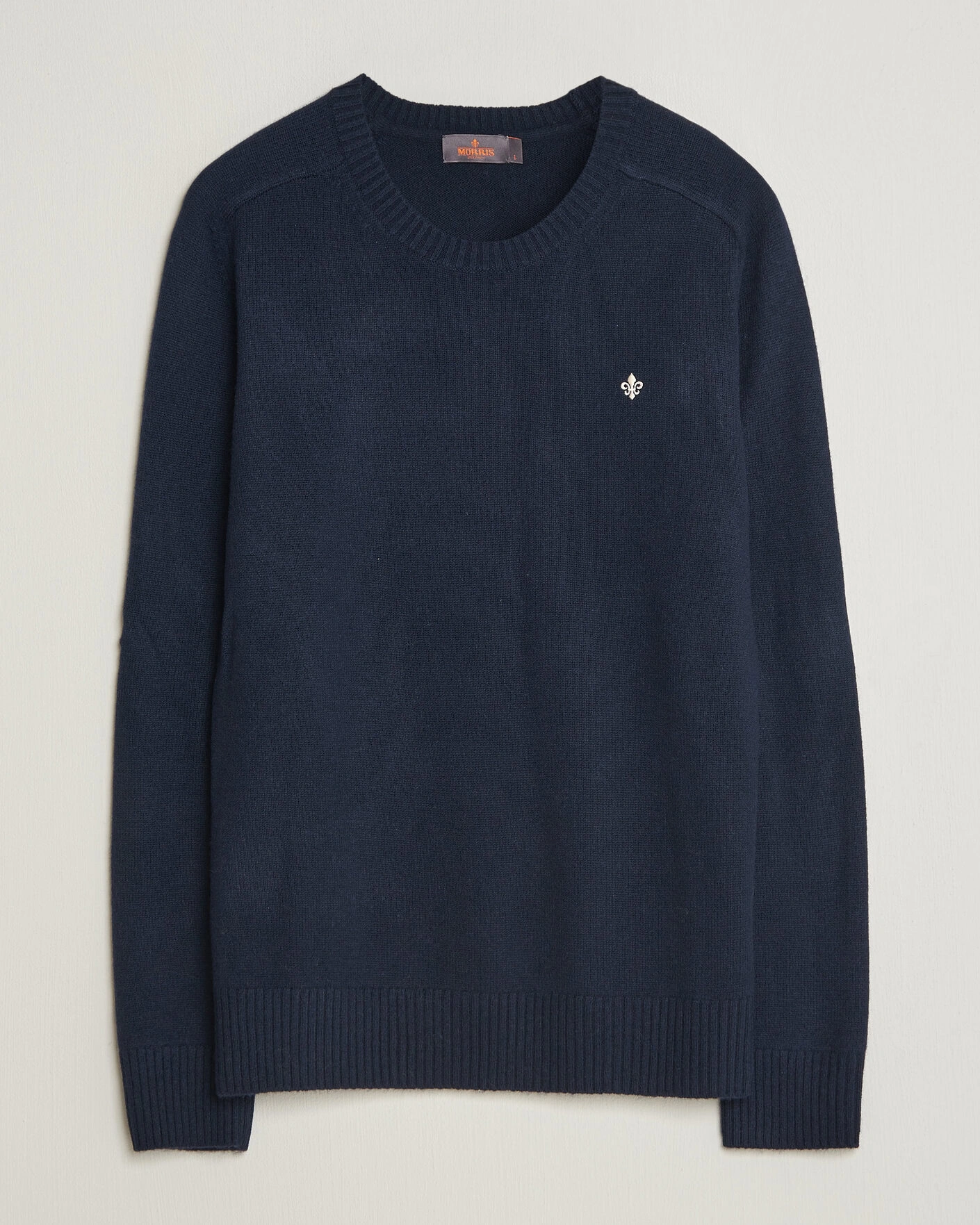 Herr | Tröjor | Morris | Hertford Lambswool Crew Neck Navy