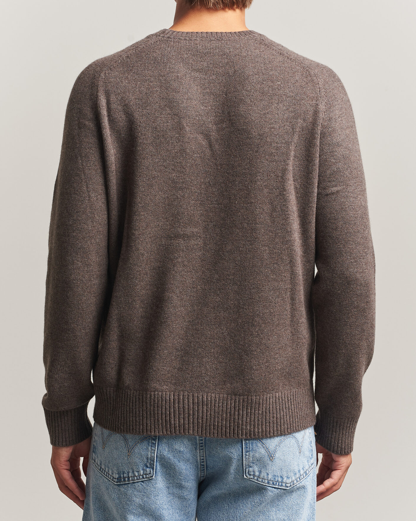 Herr | Tröjor | Morris | Hertford Lambswool Crew Neck Brown